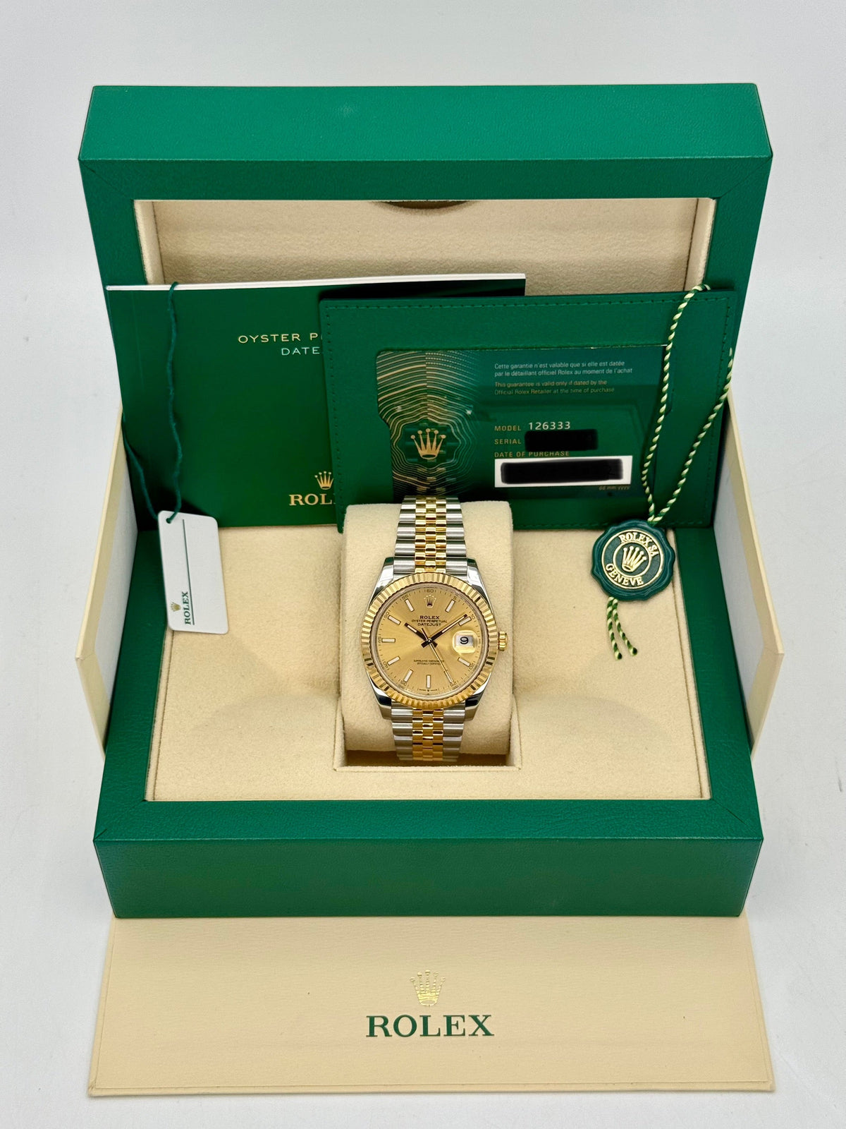 NEW 2025 Rolex Datejust 41mm 126333 Two-Tone Jubilee Champagne Dial