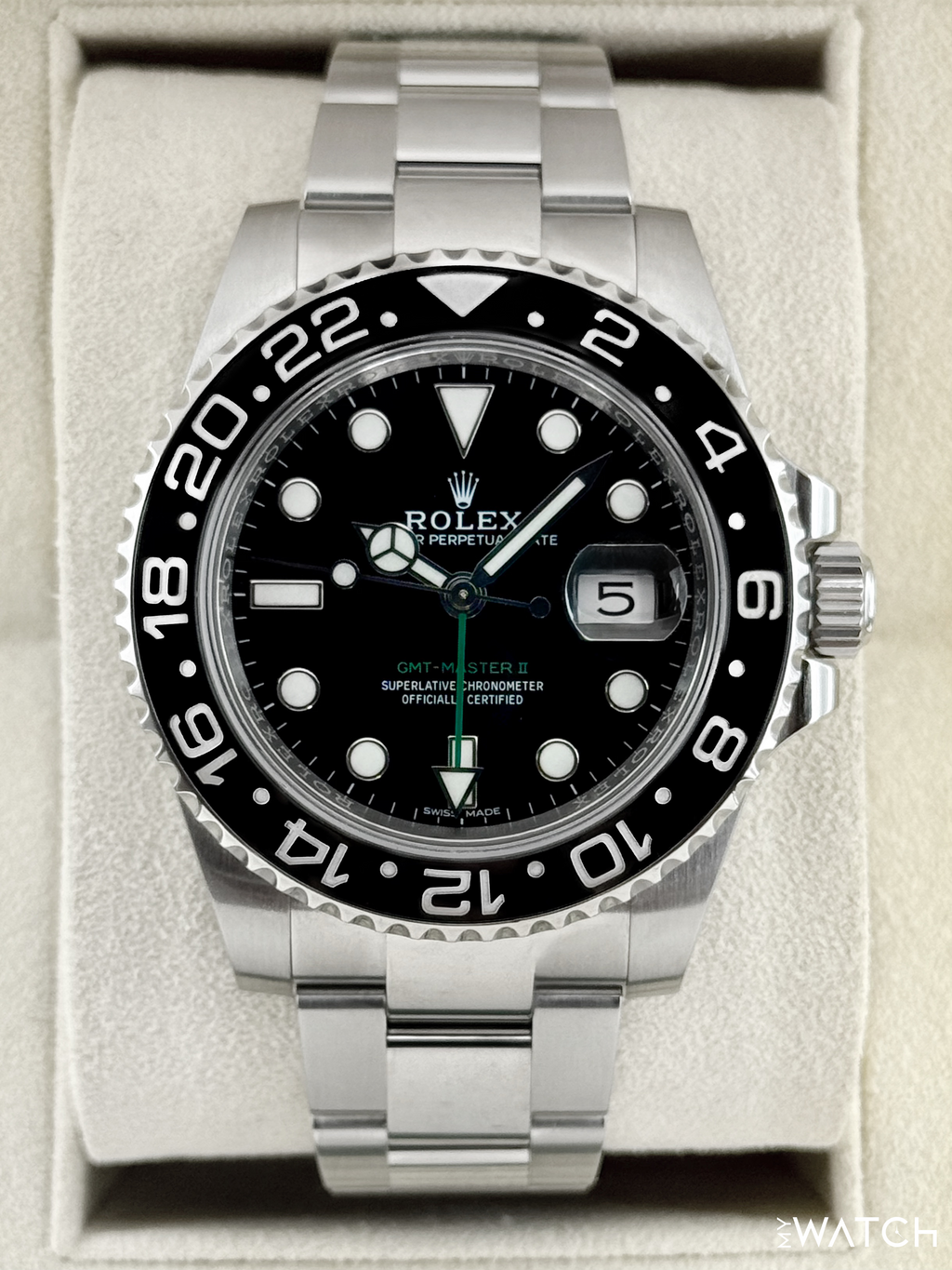 2018 Rolex GMT-Master II 40mm 116710LN Stainless Steel Black Dial