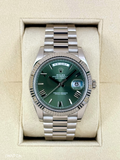 2021 Rolex Day-Date 40mm 228239 White Gold Olive Dial