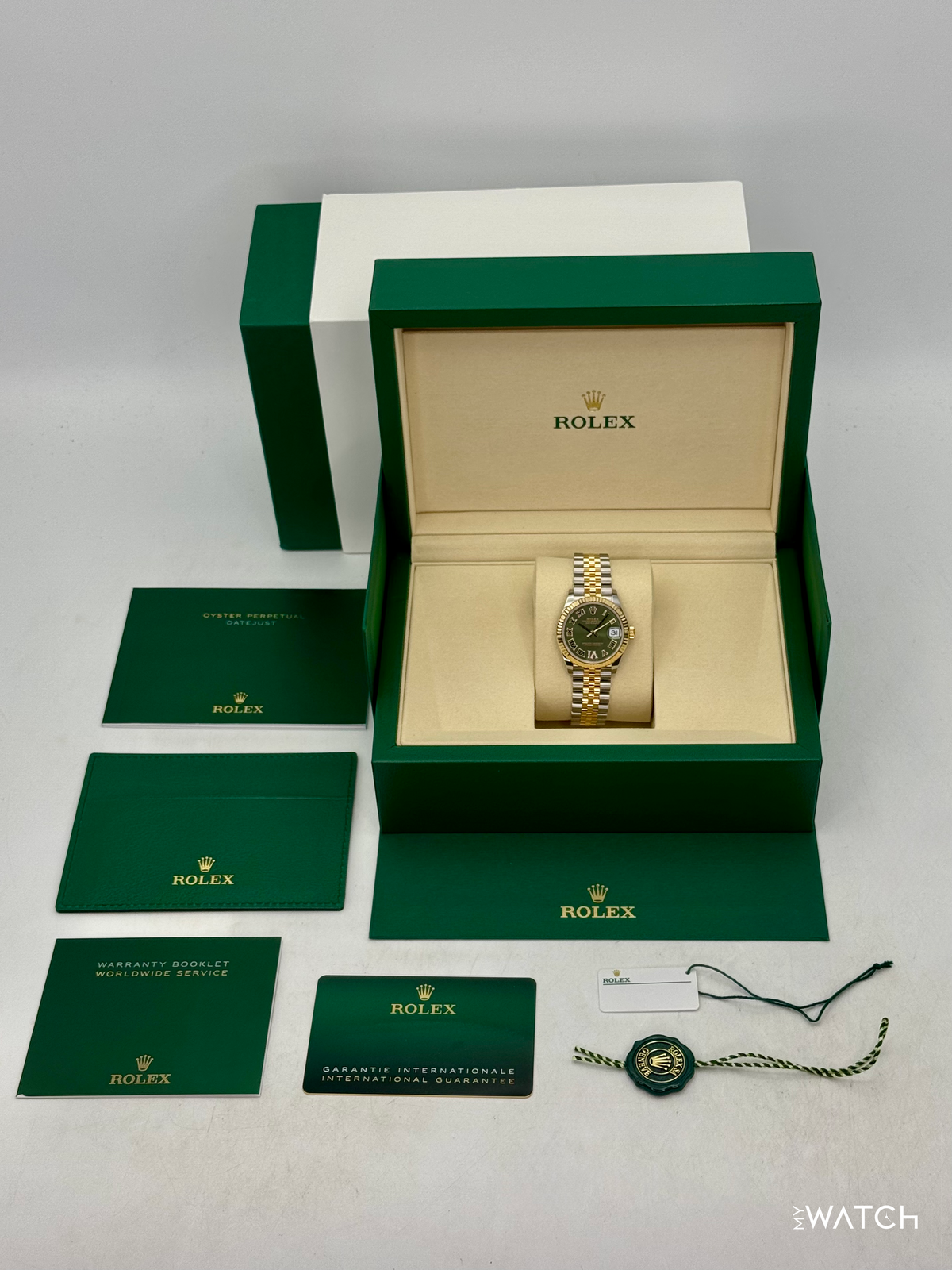 NEW 2026 Rolex Ladies Datejust 31mm 278273 Two-Tone Jubilee Green Dial