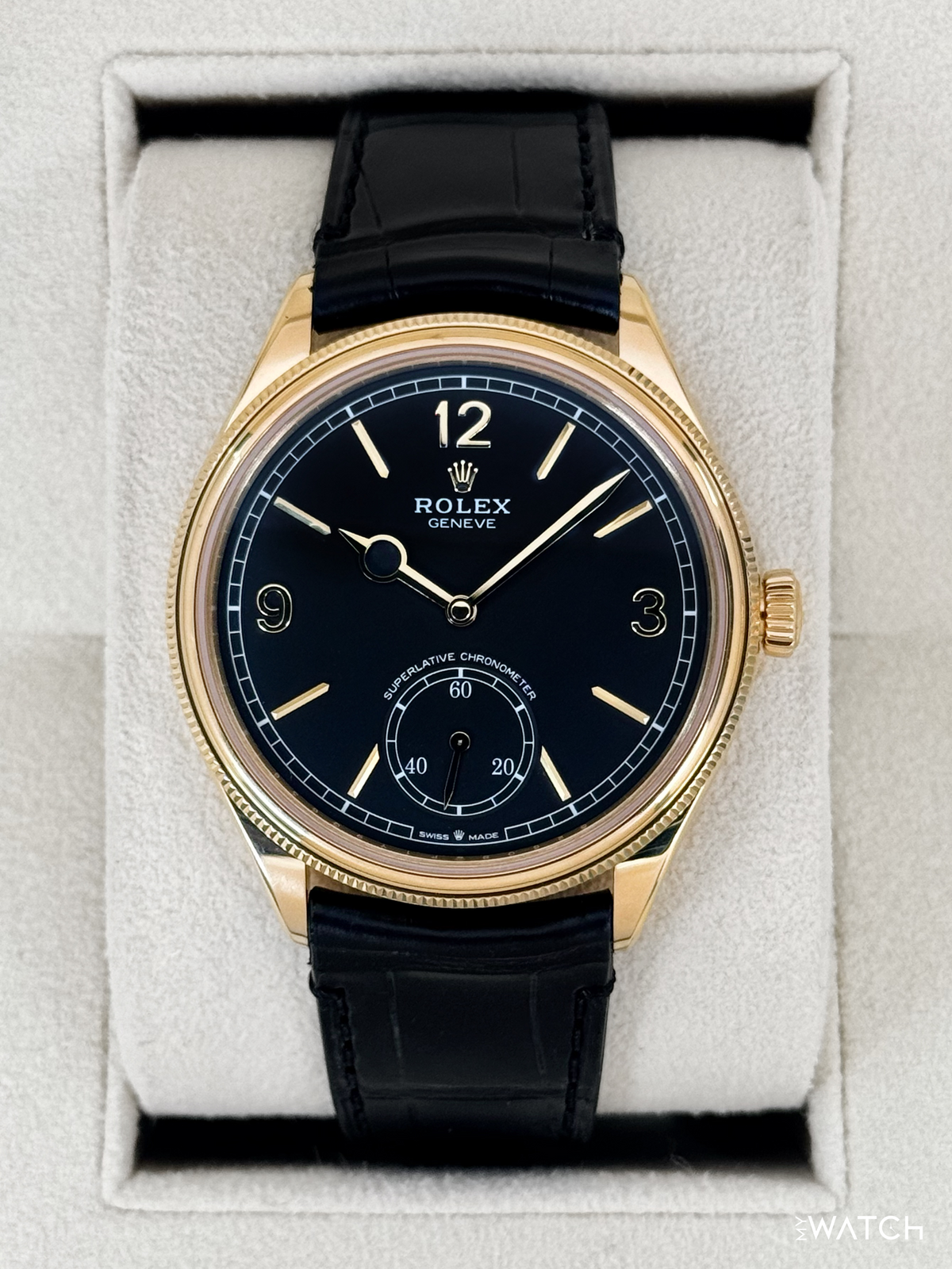 2024 Rolex 1908 39mm 52508 Yellow Gold Black Dial