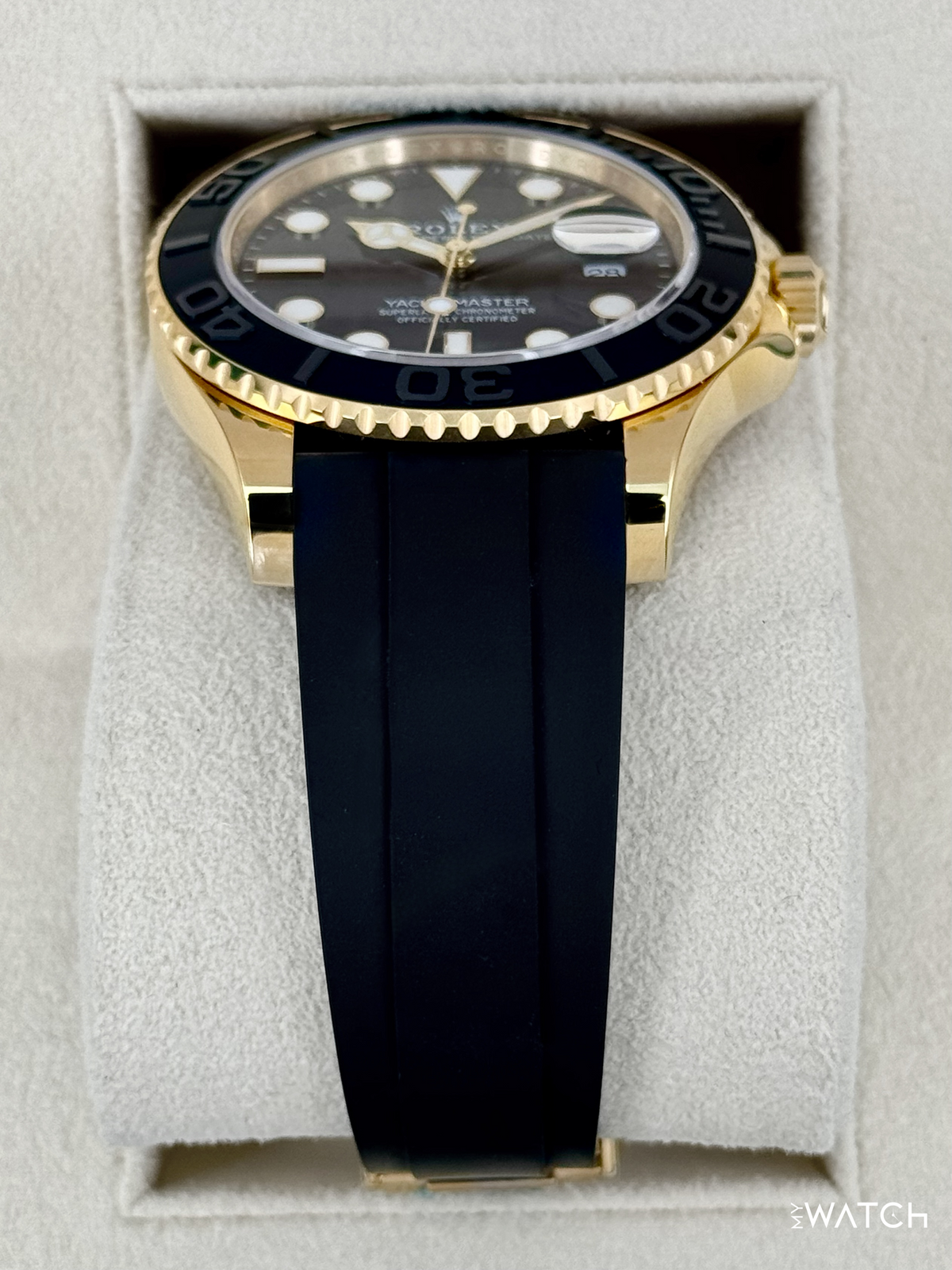 2025 Rolex Yacht-Master 42mm 226658 Yellow Gold Oysterflex Black Dial