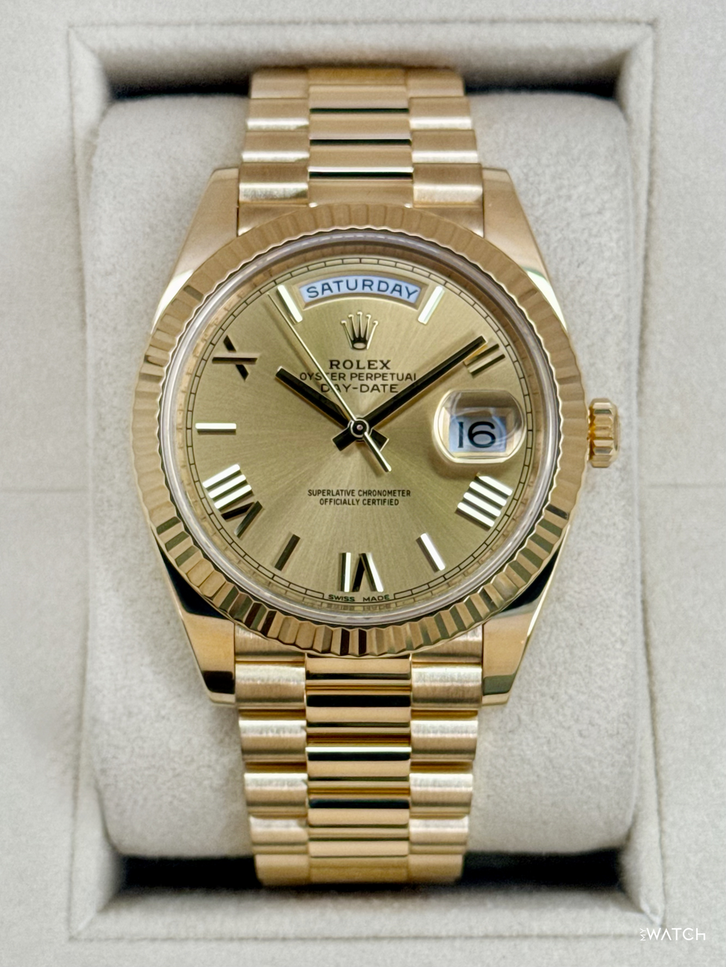 2021 Rolex Day-Date 40mm 228238 Presidential Yellow Gold Champagne Dial