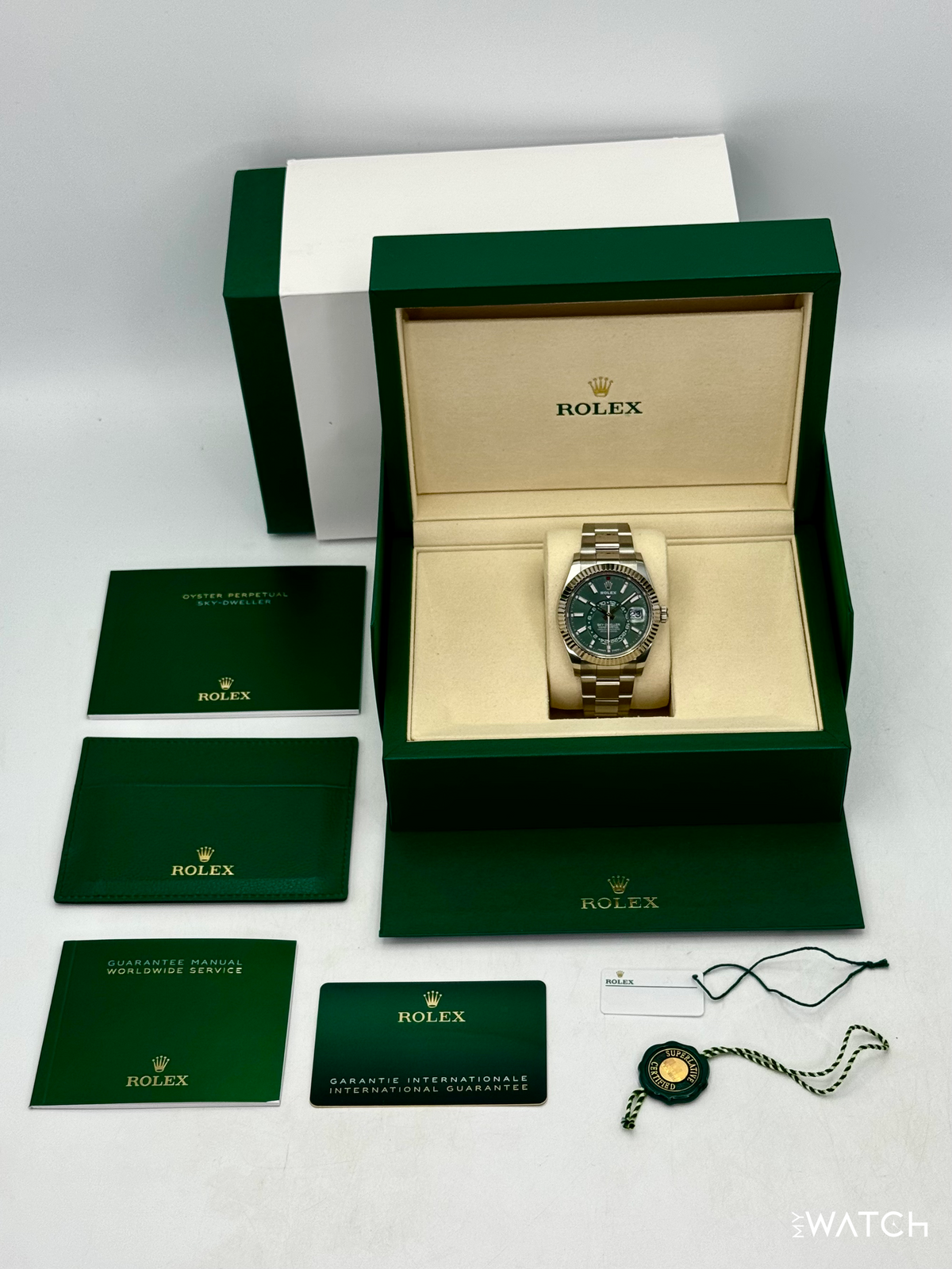 2025 Rolex Sky-Dweller 42mm 336934 Stainless Steel Oyster Green Dial