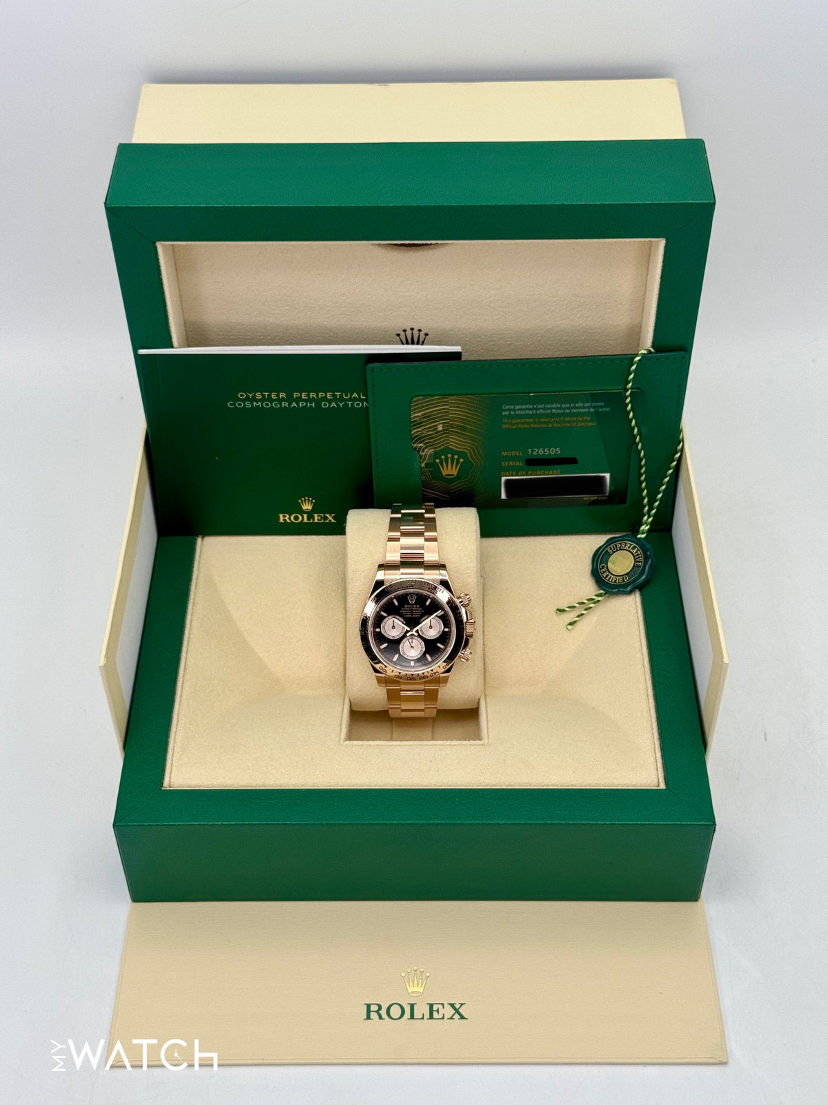 2024 Rolex Daytona 40mm 126505 Rose Gold Black Dial