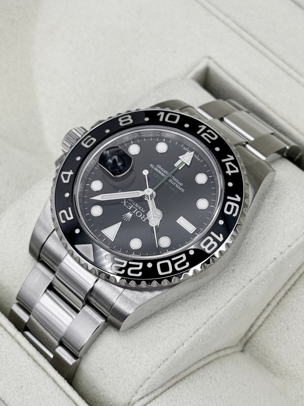 2007 Rolex GMT-Master II 40mm 116710LN Stainless Steel Black Dial (Rolex Service Card)