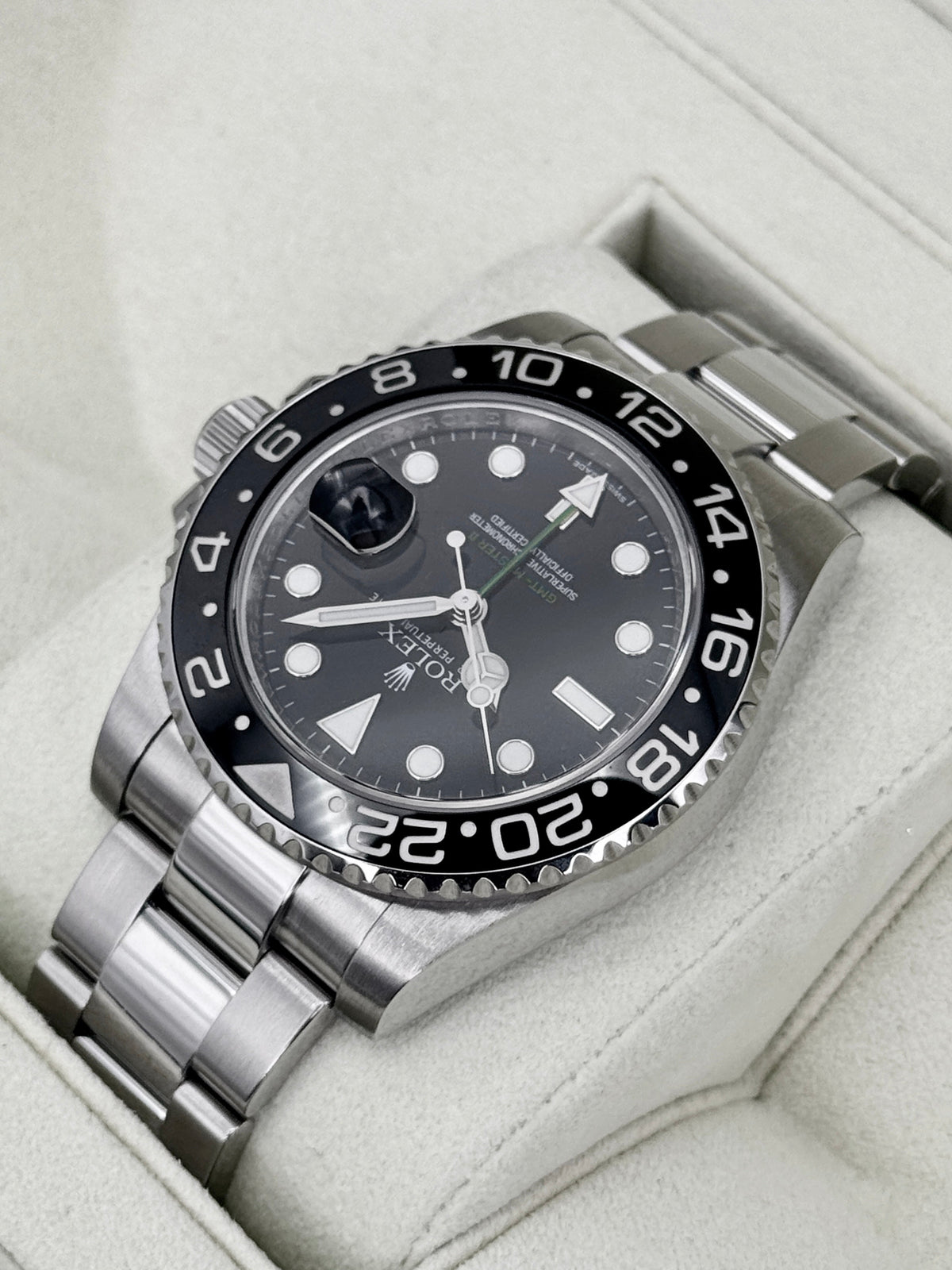 2007 Rolex GMT-Master II 40mm 116710LN Stainless Steel Black Dial (Rolex Service Card)