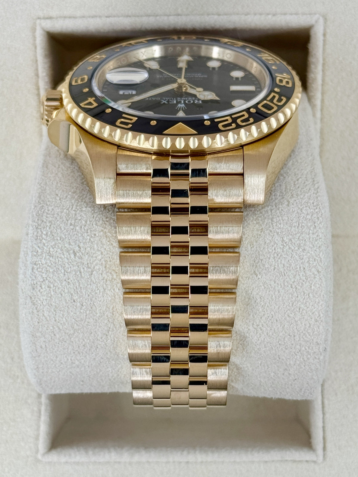 2024 Rolex GMT-Master II 40mm 126718GRNR Yellow Gold Jubilee Black Dial