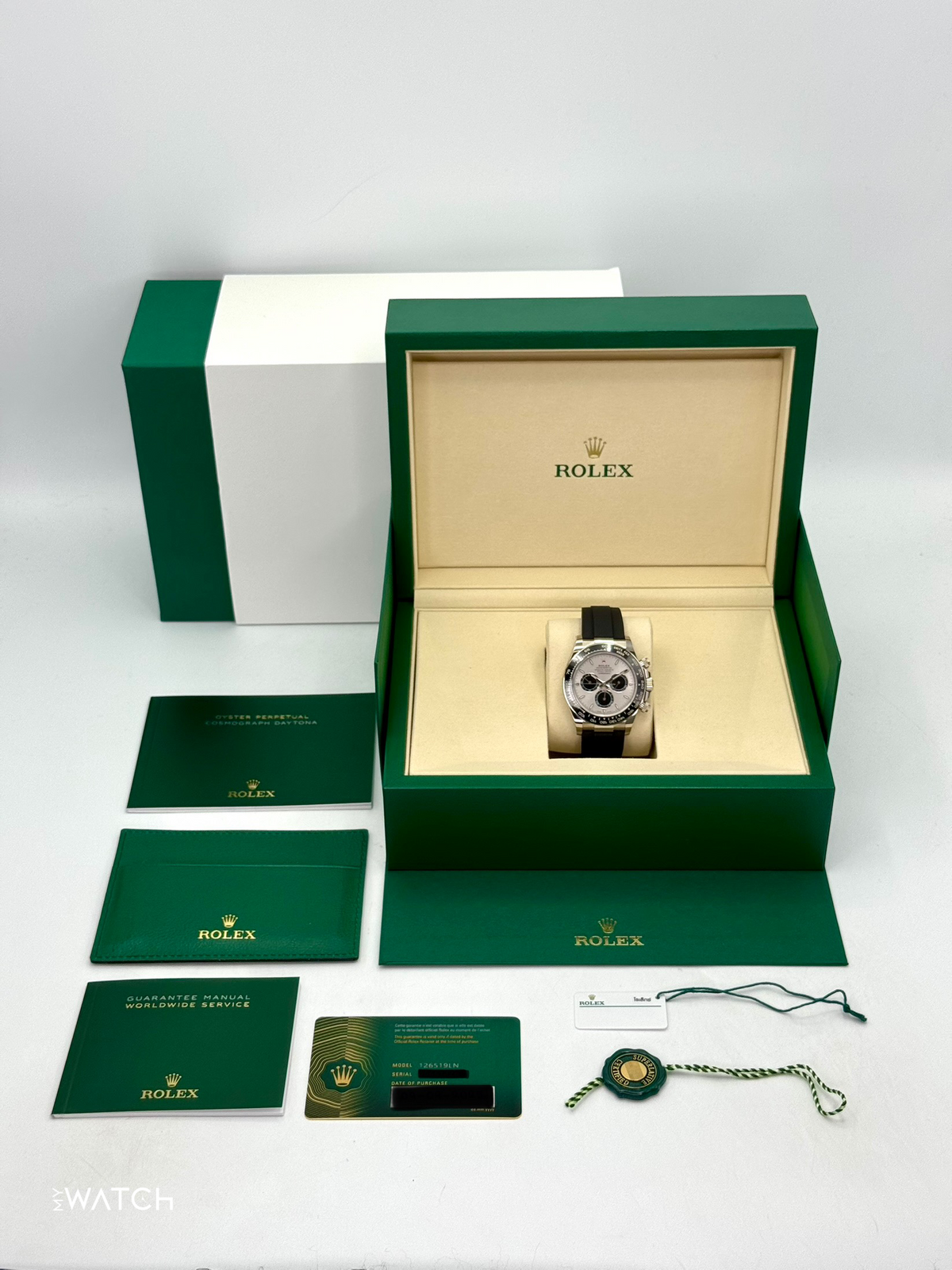 NEW 2026 Rolex Daytona Ghost 126519LN White Gold Oysterflex Silver Dial 40mm