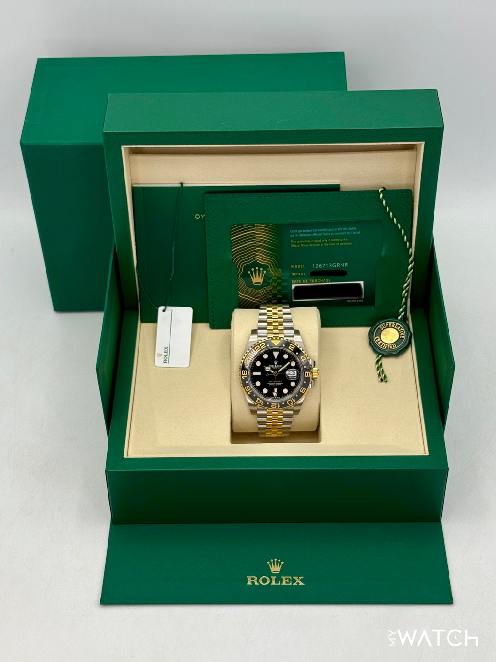 NEW 2025 Rolex GMT-Master II 40mm 126713GRNR Two-Tone Jubilee