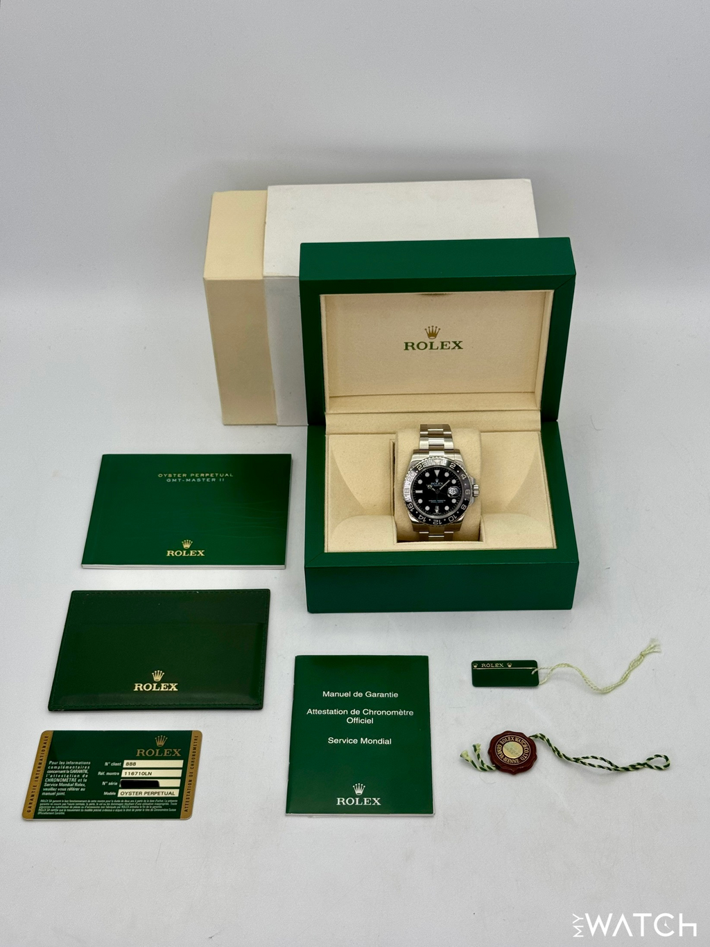 2015 Rolex GMT-Master II 40mm 116710LN Stainless Steel Black Dial
