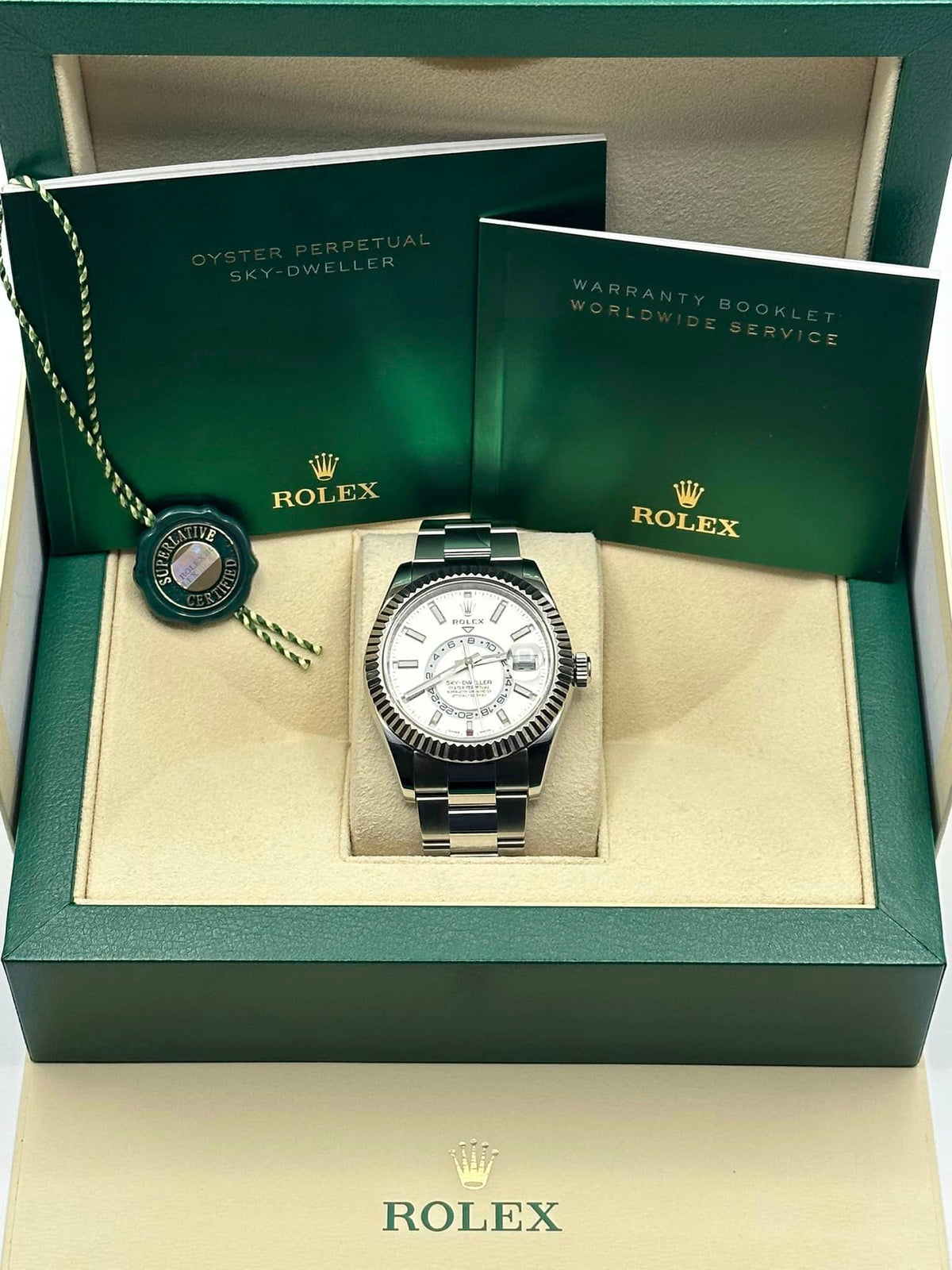 Rolex Sky-Dweller 42mm 326934 Stainless Steel Oyster White Dial