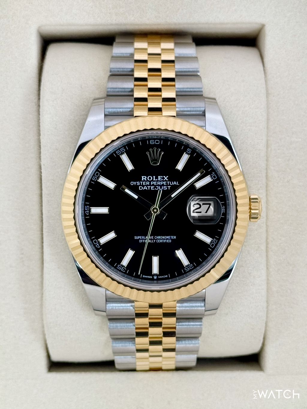 NEW 2026 Rolex Datejust 41mm 126333 Two-Tone Jubilee Black Dial