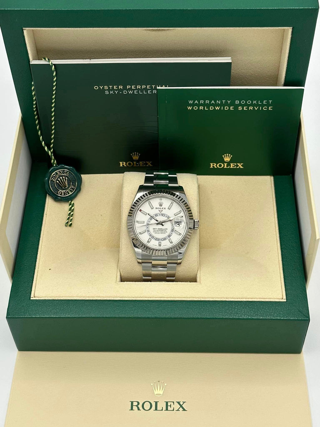 Rolex Sky-Dweller 42mm 326934 Stainless Steel Oyster White Dial