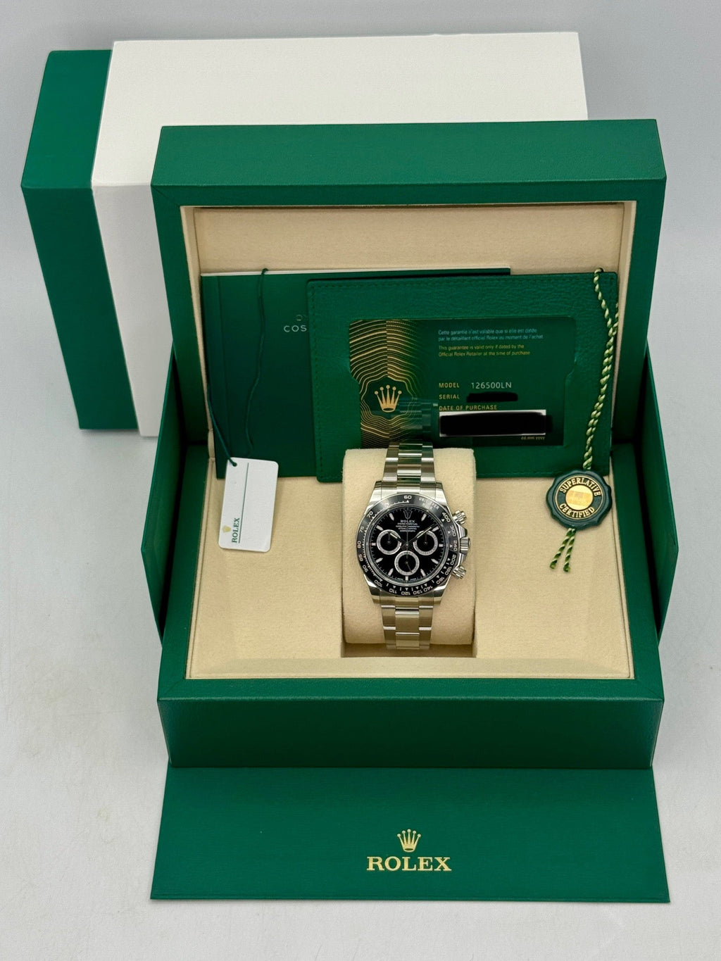 2025 Rolex Daytona 40mm 126500LN Stainless Steel Black Dial