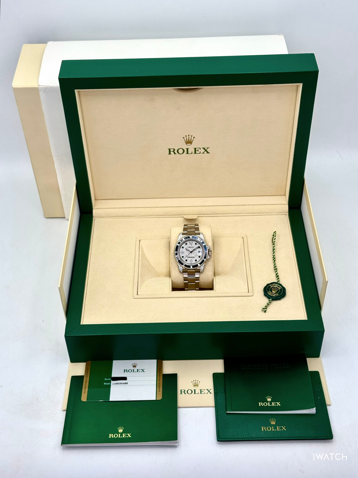 2019 Rolex Submariner 40mm 116659SABR White Gold Diamond Pave Dial