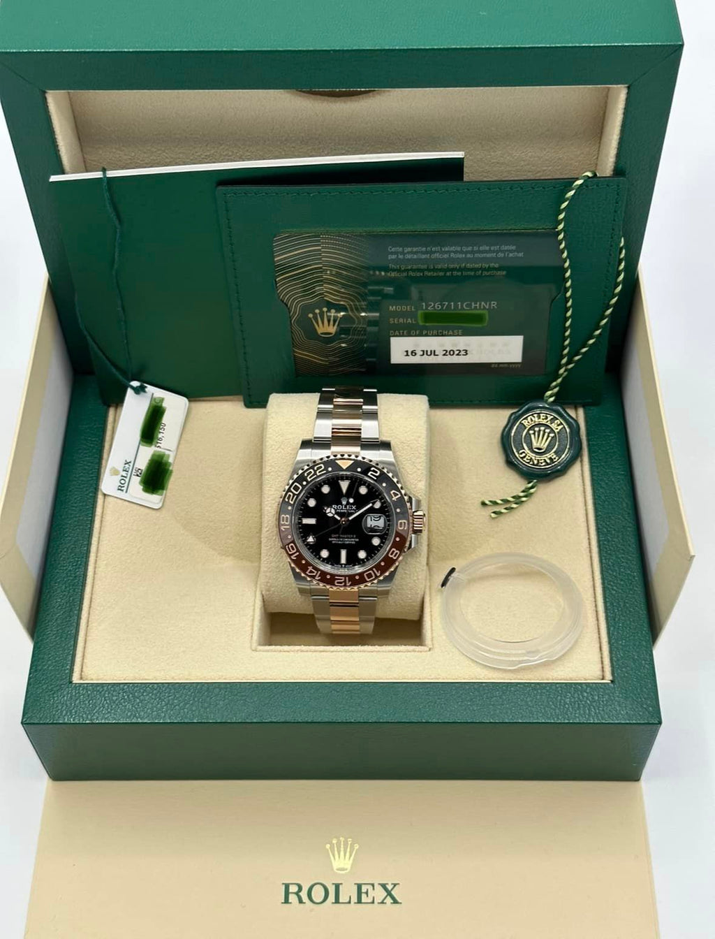 NEW 2023 Rolex GMT-Master II "Rootbeer" 40mm 126711CHNR Two-Tone