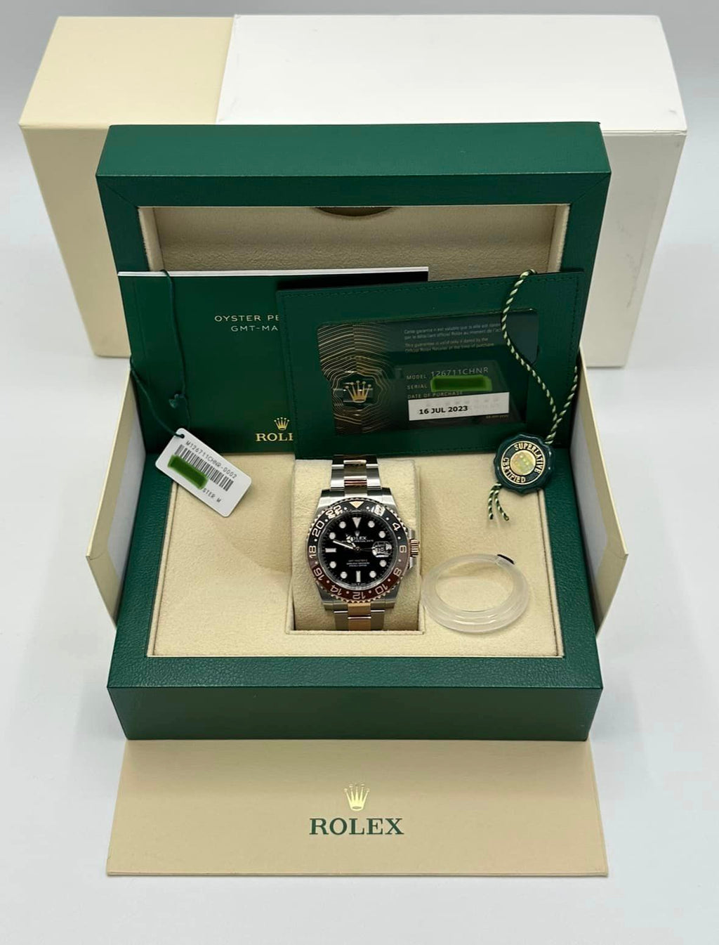 NEW 2023 Rolex GMT-Master II "Rootbeer" 40mm 126711CHNR Two-Tone