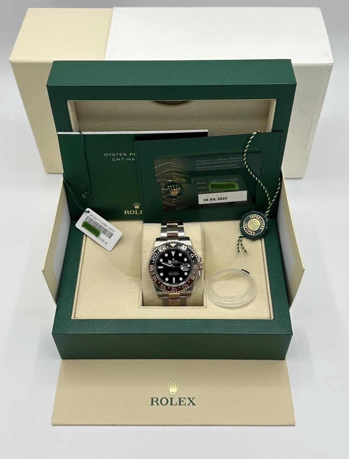 NEW 2023 Rolex GMT-Master II "Rootbeer" 40mm 126711CHNR Two-Tone