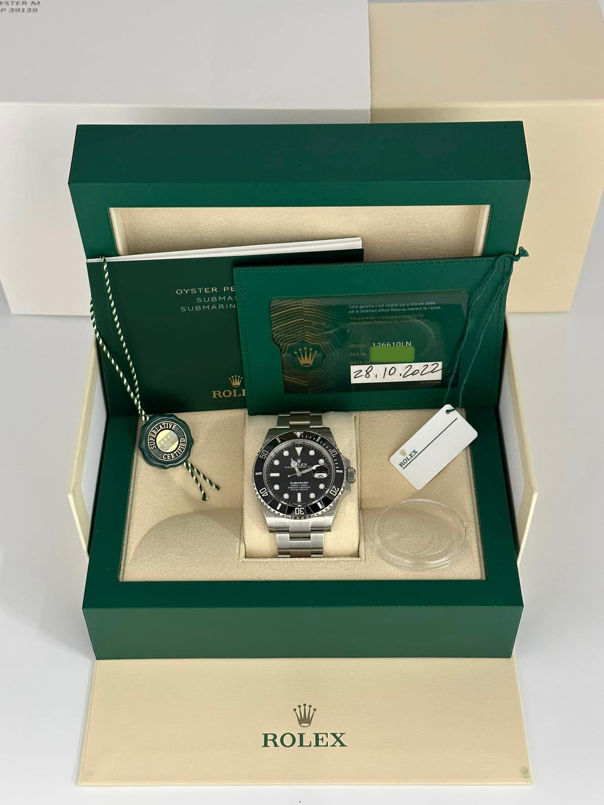2022 Rolex Submariner 41mm 126610LN Stainless Steel Black Dial