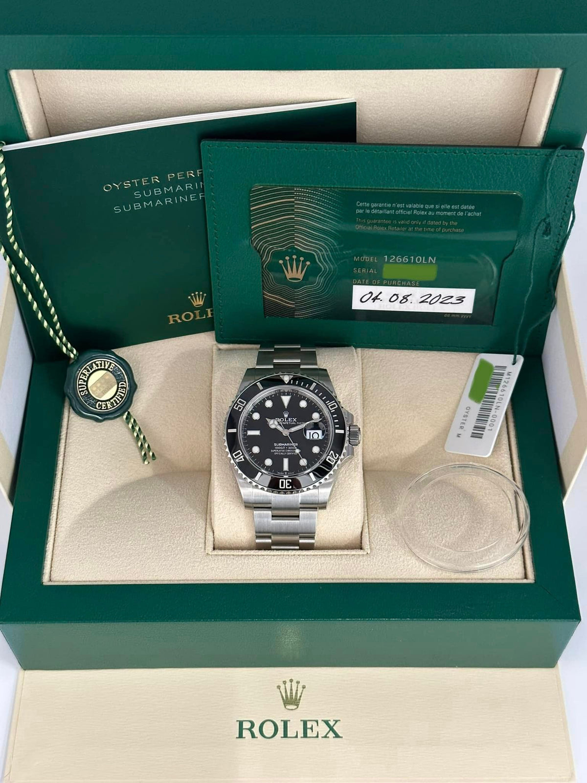 NEW 2023 Rolex Submariner 40mm 126610LN Stainless Steel Black Dial