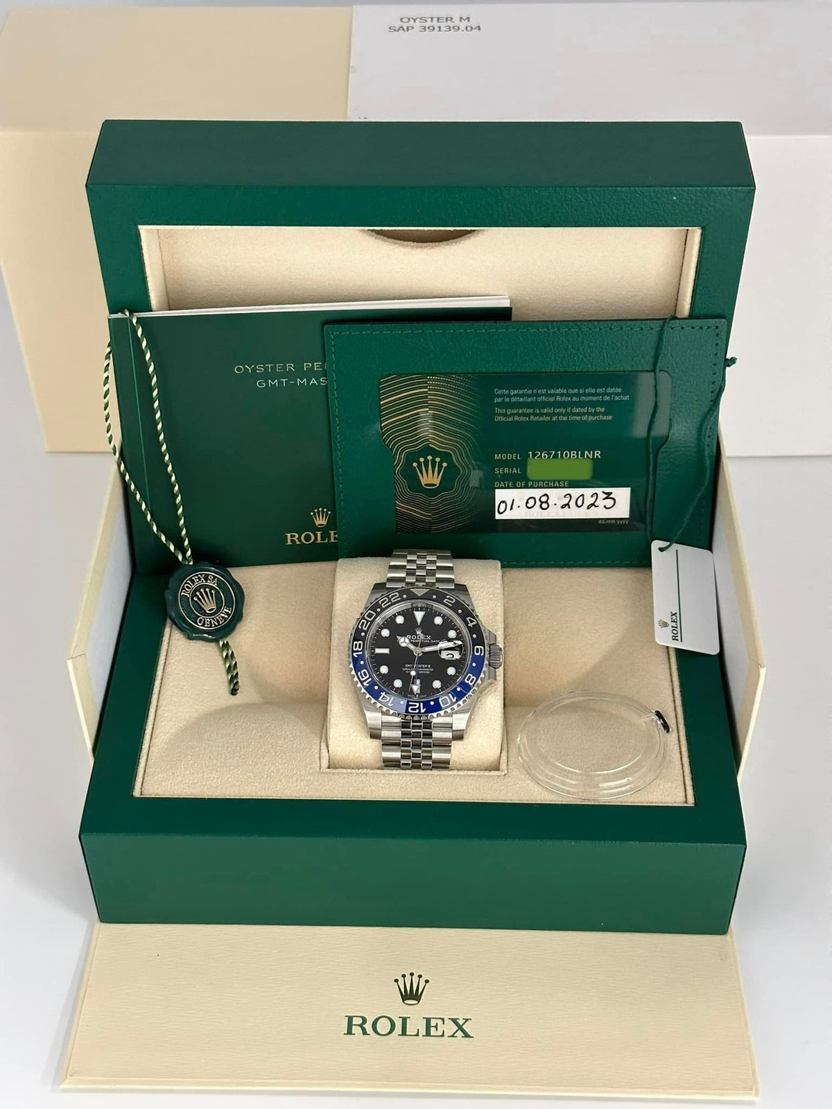 NEW 2023 Rolex GMT-Master II "Batgirl" 40mm 126710BLNR Jubilee Black Dial