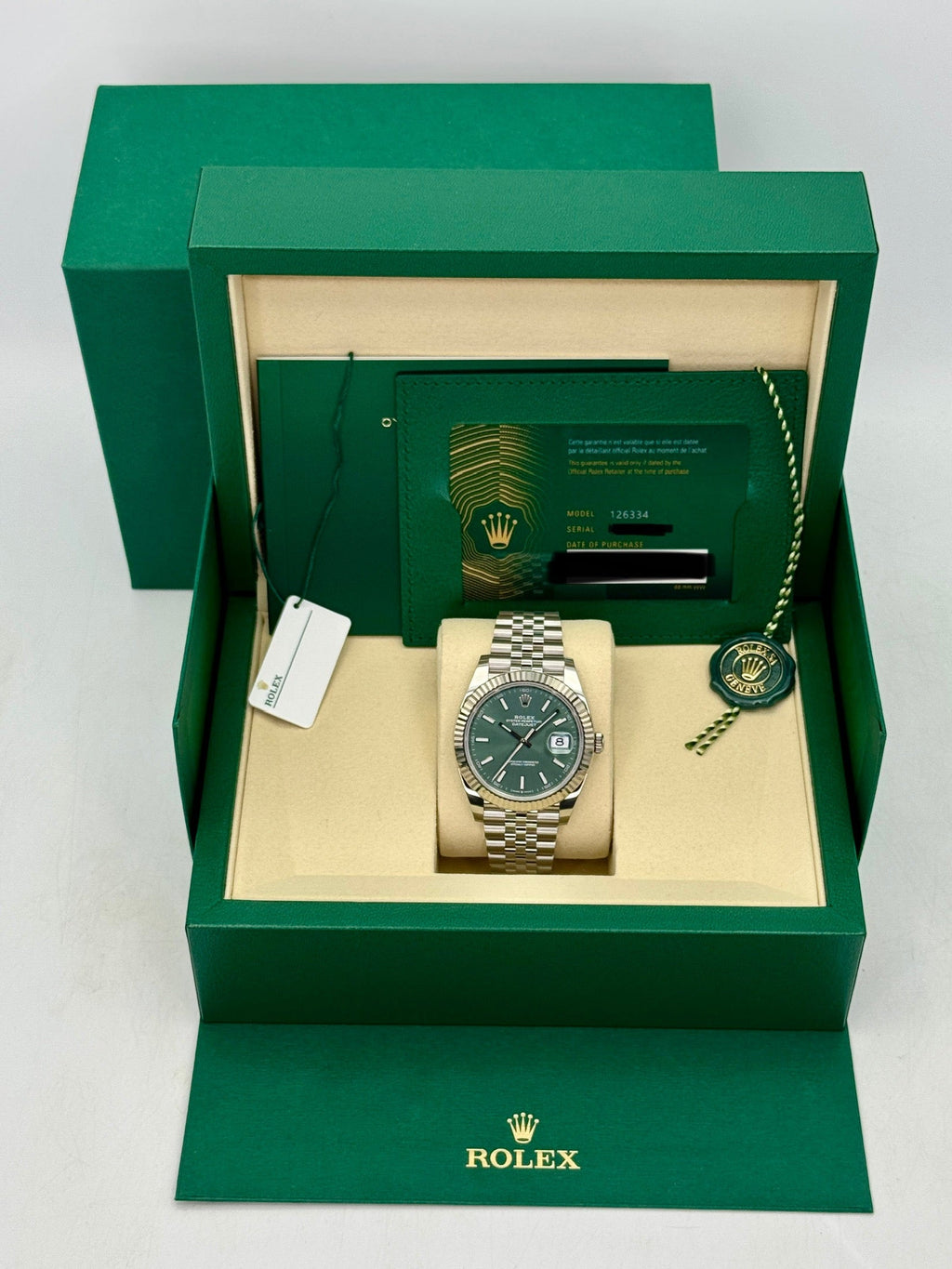 NEW 2026 Rolex Datejust 41mm 126334 Jubilee Mint Green Dial