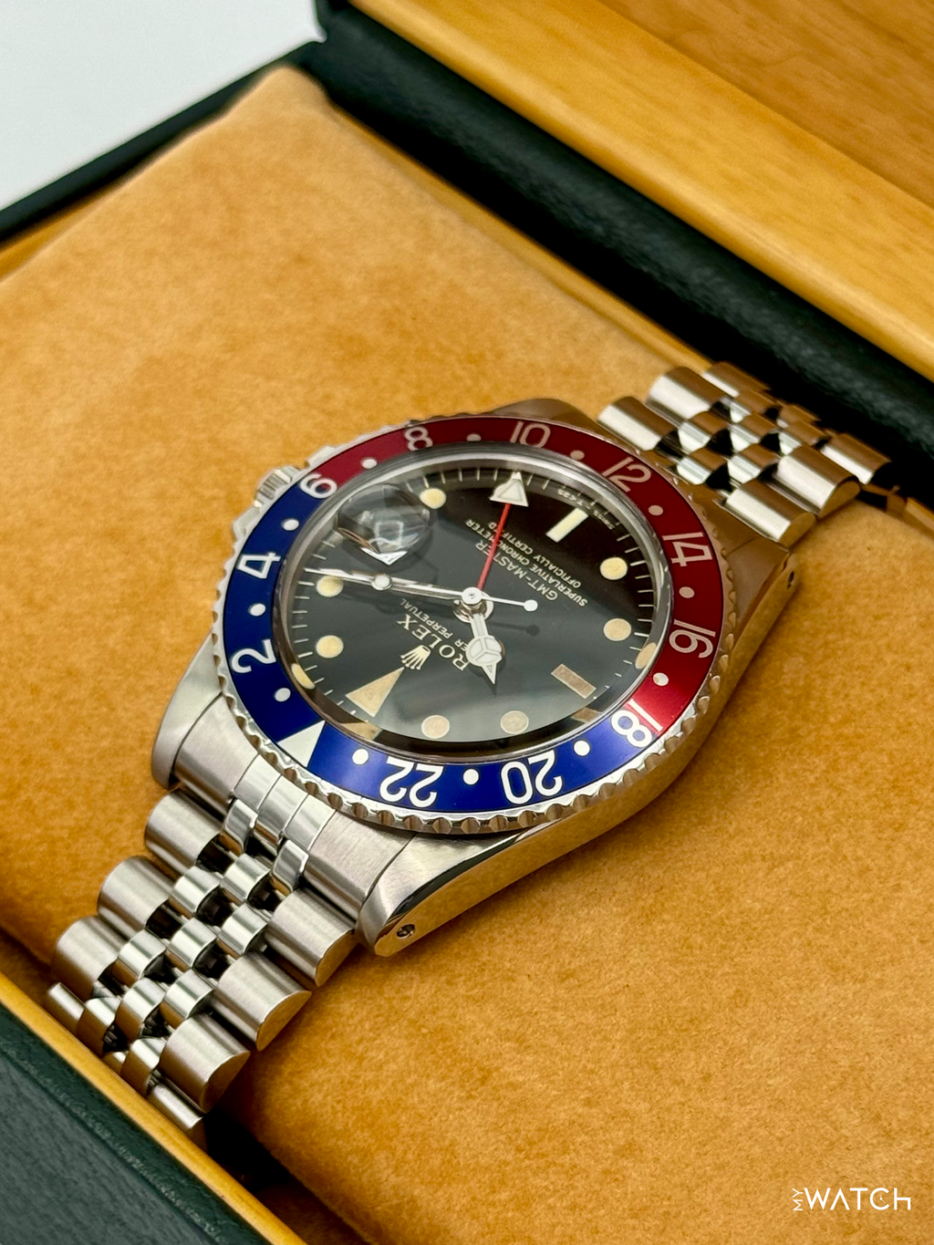1966 Rolex GMT-Master "Pepsi" 40mm 1675 Stainless Steel Jubilee Black Dial (RSC Card)