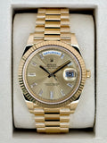 NEW 2026 Rolex Day-Date 40mm 228238 Champagne Diamond Baguette Dial