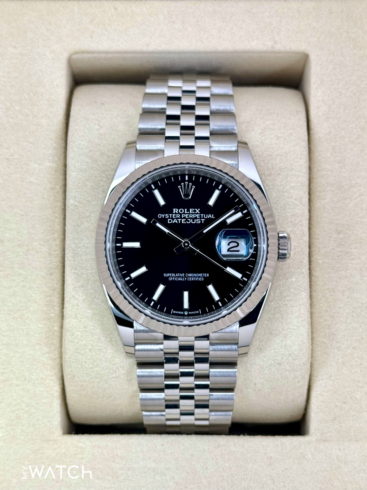NEW 2026 Rolex Datejust 36mm 126234 Stainless Steel Jubilee Black Dial