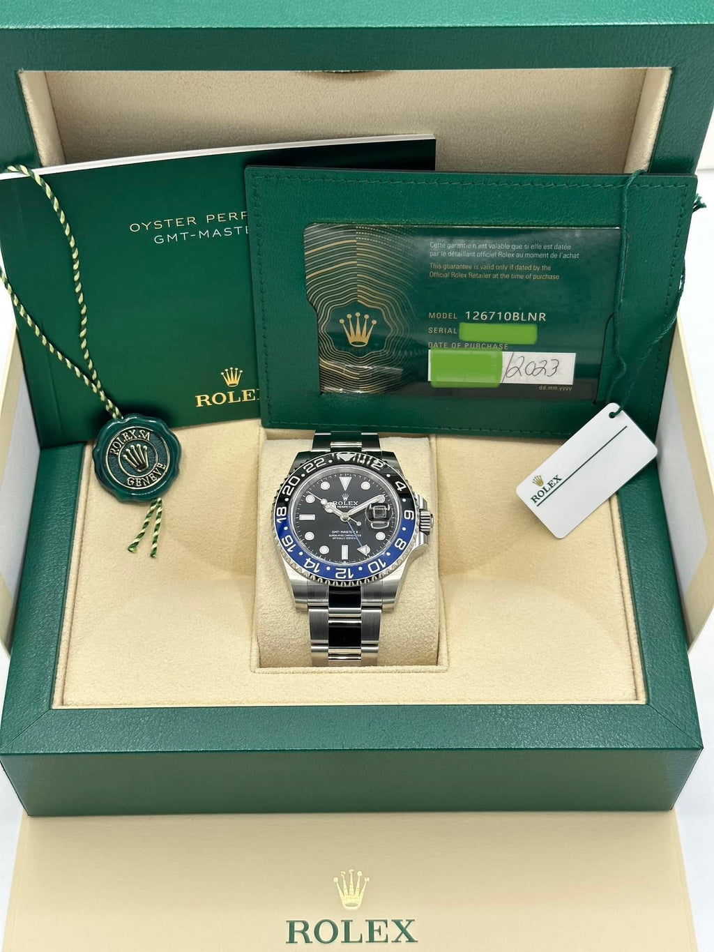 NEW 2023 Rolex GMT-Master II "Batman" 40mm 126710BLNR Oyster