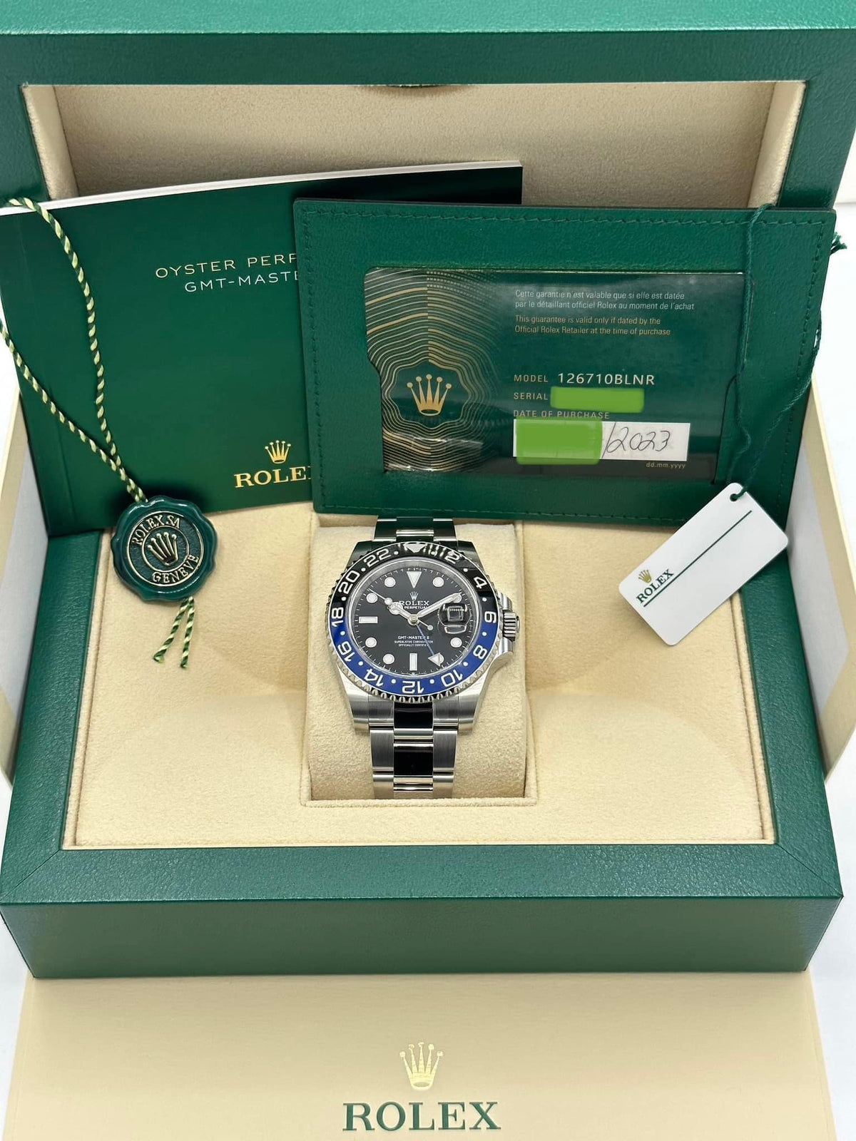 NEW 2023 Rolex GMT-Master II "Batman" 40mm 126710BLNR Oyster