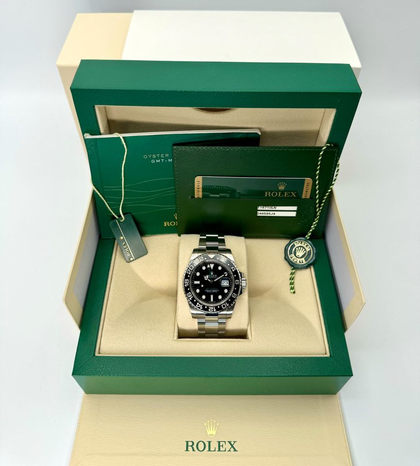 2013 Rolex GMT-Master II 40mm 116710LN Stainless Steel Black Dial