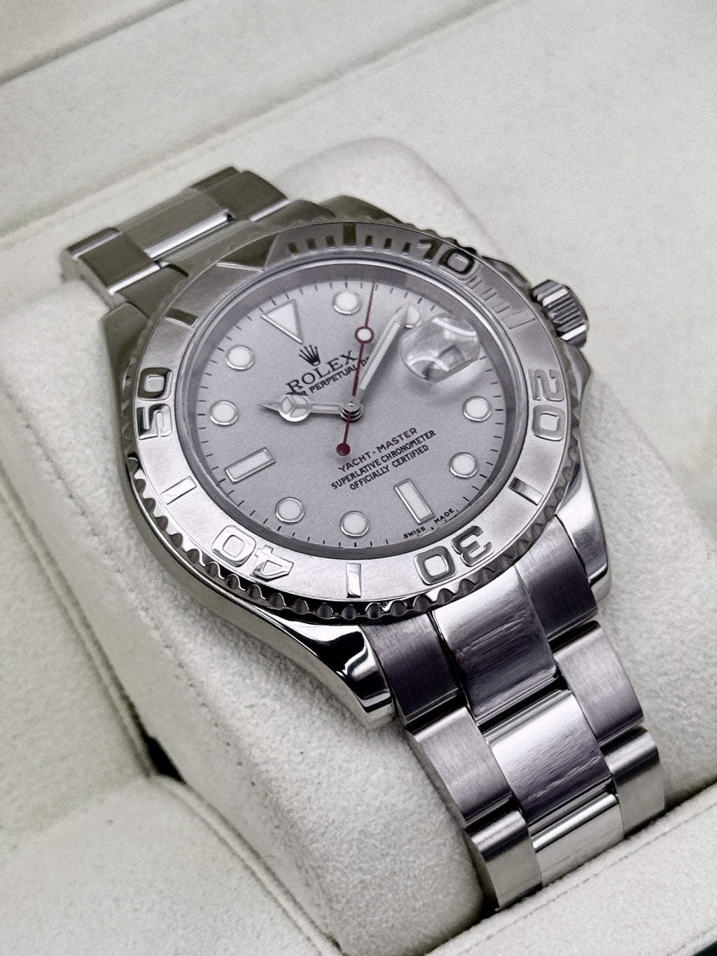 2005 Rolex Yacht-Master 40mm 16622 Platinum Bezel and Dial (Collectors Set)