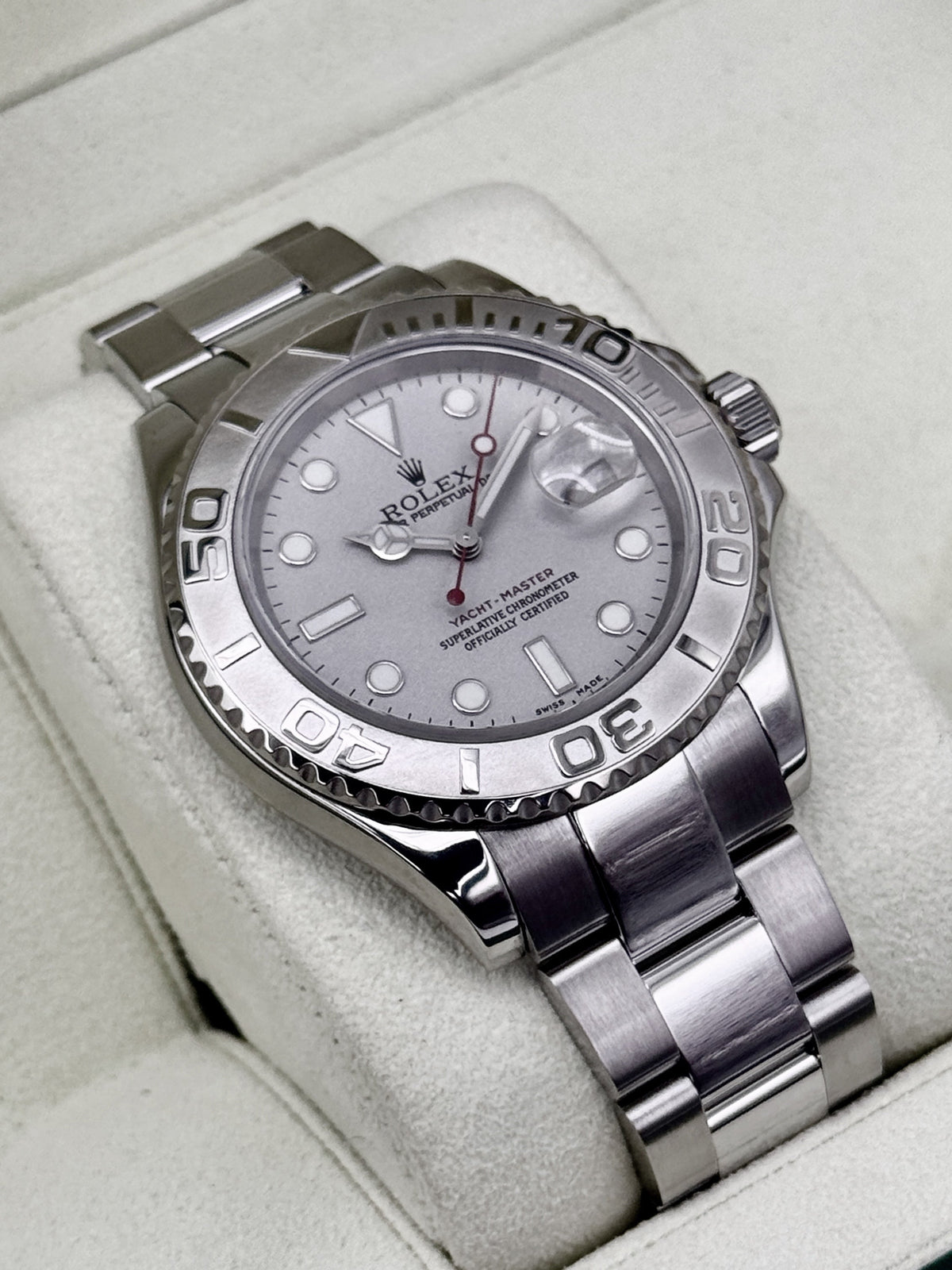 2005 Rolex Yacht-Master 40mm 16622 Platinum Bezel and Dial (Collectors Set)