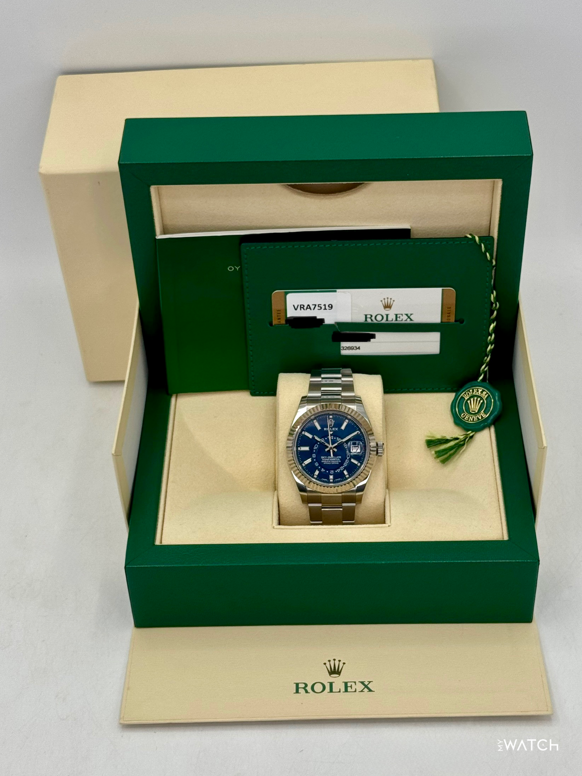 2017 Rolex Sky-Dweller 42mm 326934 Stainless Steel Oyster Blue Dial