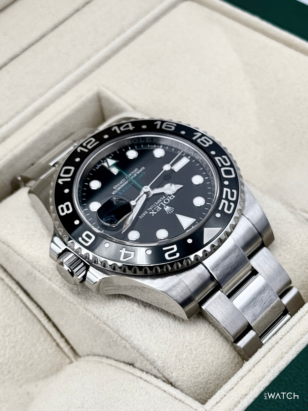 2018 Rolex GMT-Master II 40mm 116710LN Stainless Steel Black Dial