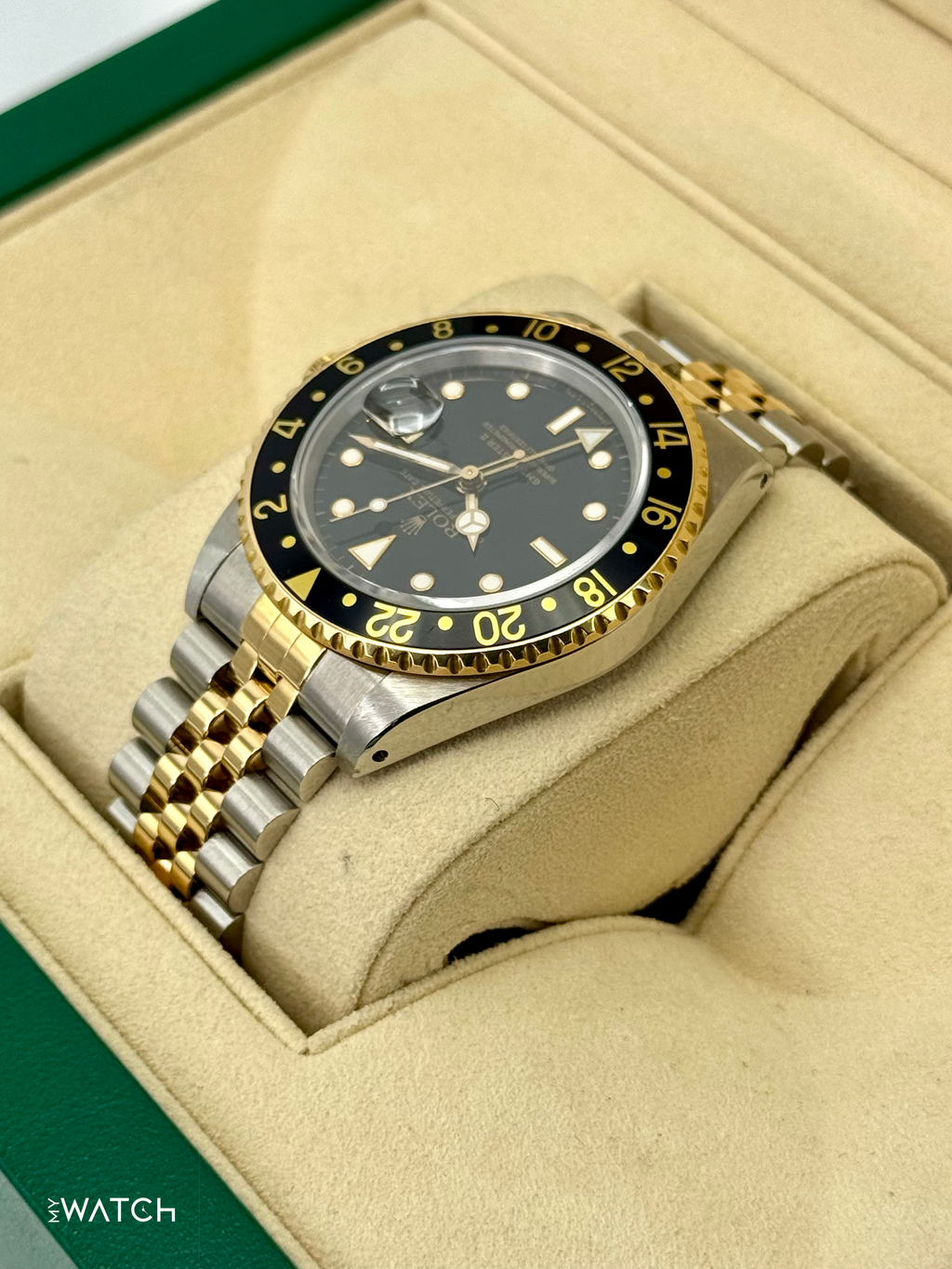 1988 Rolex GMT-Master II 40mm 16713 Two-Tone Jubilee Black Dial