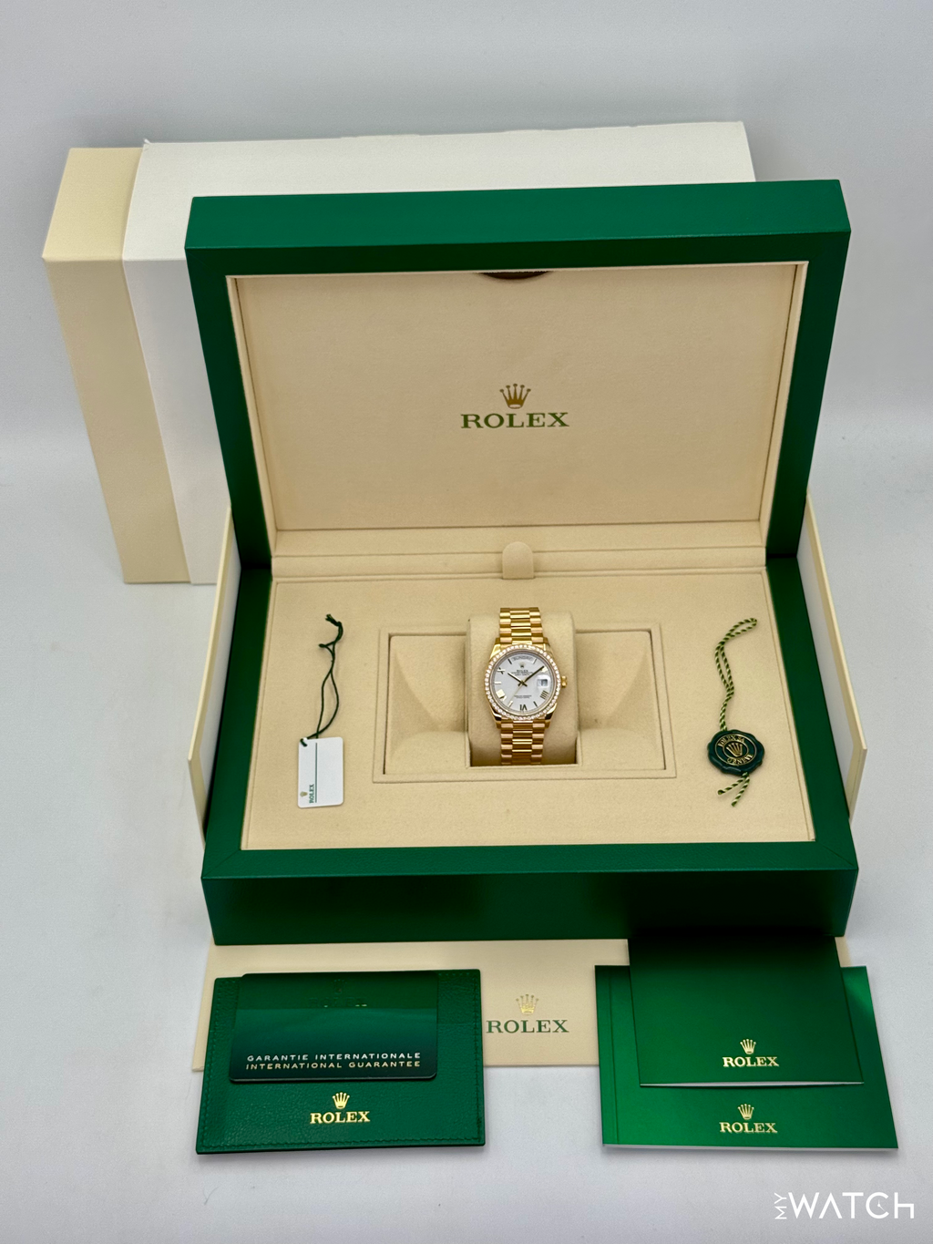 2024 Rolex Day-Date 36mm 128348RBR Presidential Yellow Gold White Dial