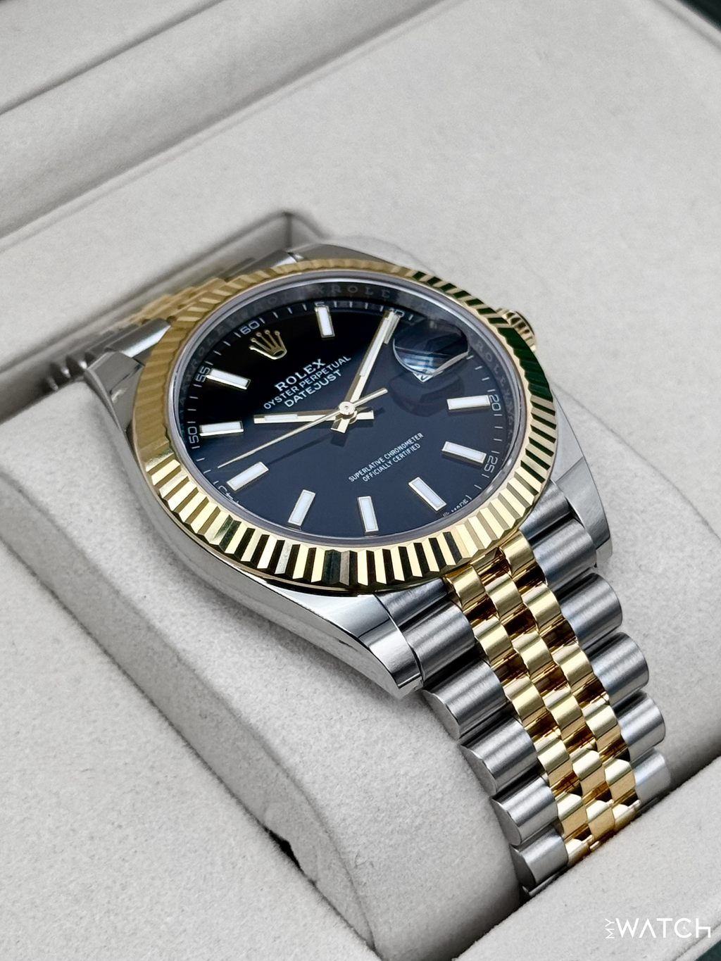 2025 Rolex Datejust 41mm 126333 Two-Tone Jubilee Black Dial