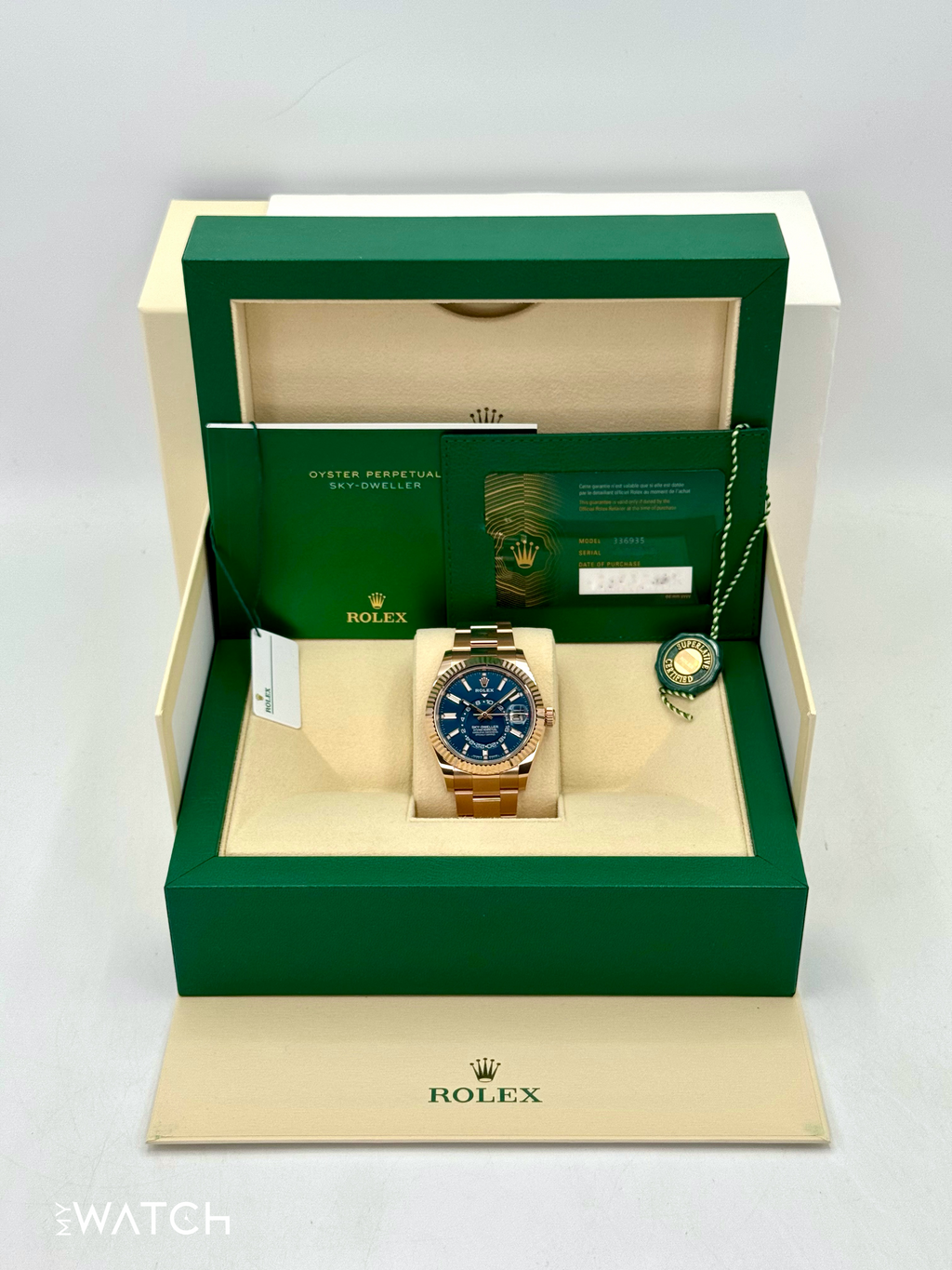 NEW 2026 Rolex Sky-Dweller 42mm 336935 Rose Gold Oyster Blue Dial