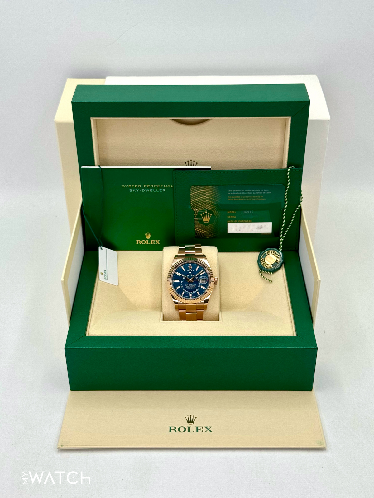 NEW 2026 Rolex Sky-Dweller 42mm 336935 Rose Gold Oyster Blue Dial