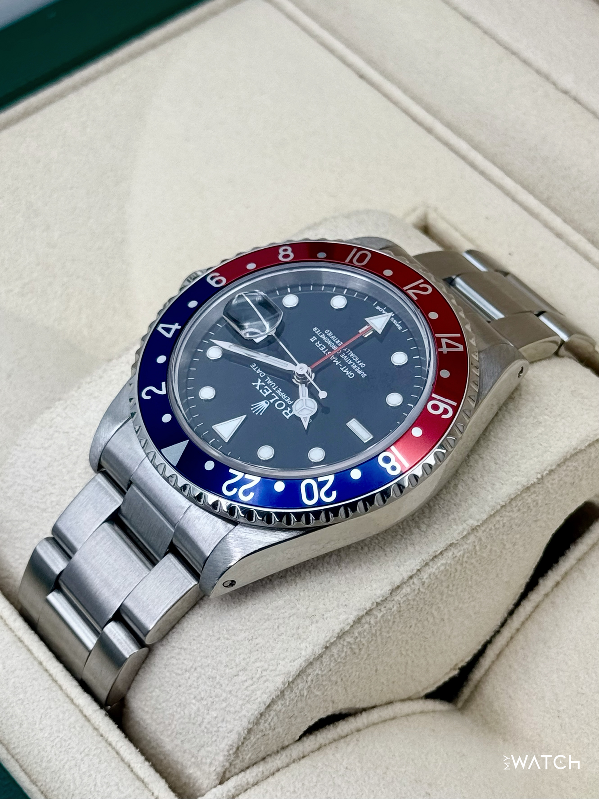 1997 Rolex GMT-Master II "Pepsi" 40mm 16710 Stainless Steel Oyster Black Dial