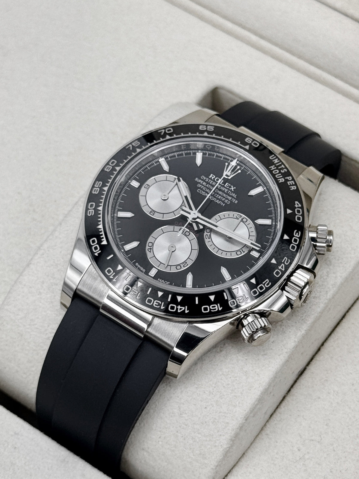 2024 Rolex Daytona Baby Le Mans 40mm 126519LN White Gold Oysterflex Black Dial