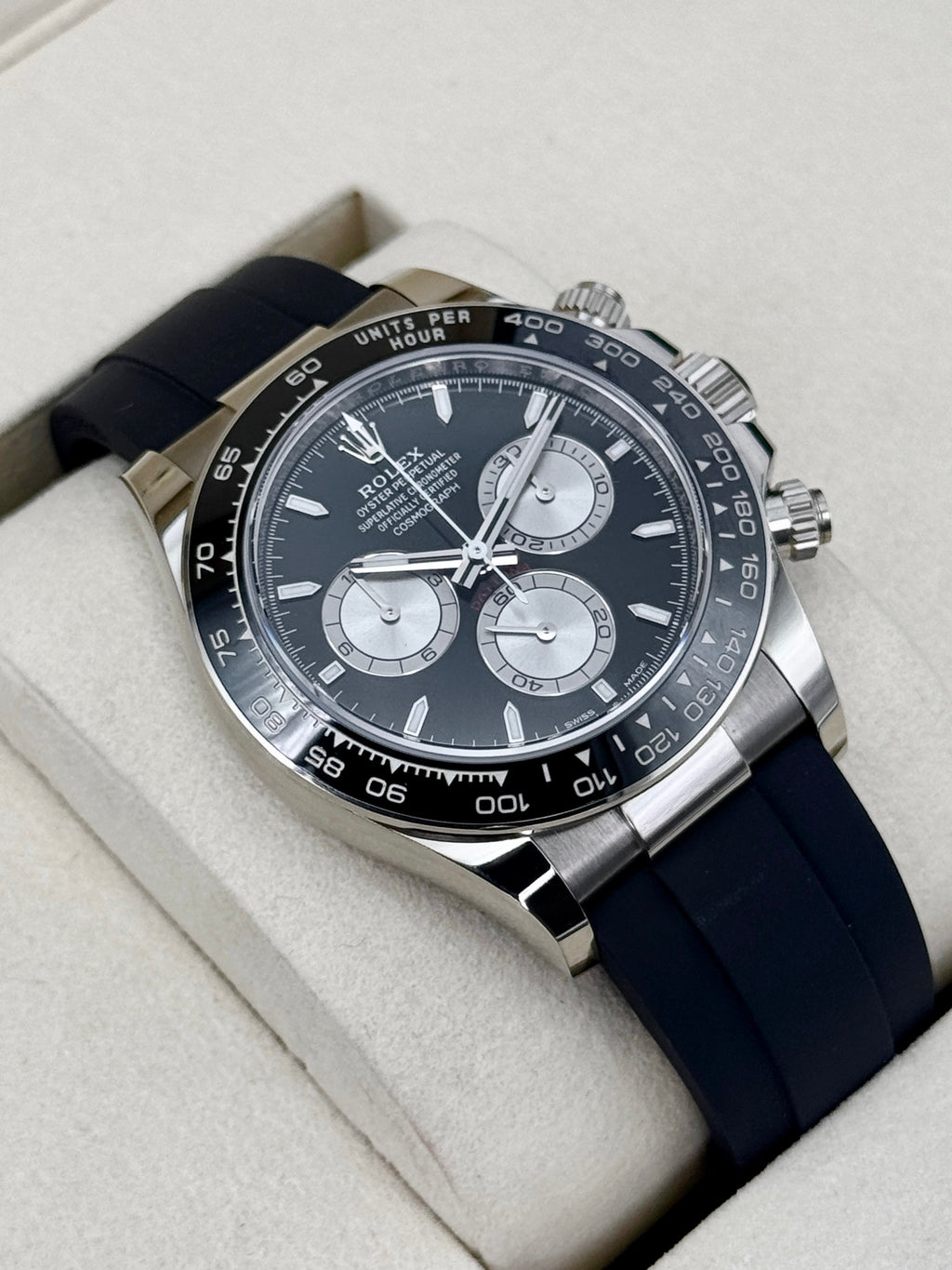 2026 Rolex Daytona Baby Le Mans 40mm 126519LN White Gold Black Dial (NEW STYLE CARD)