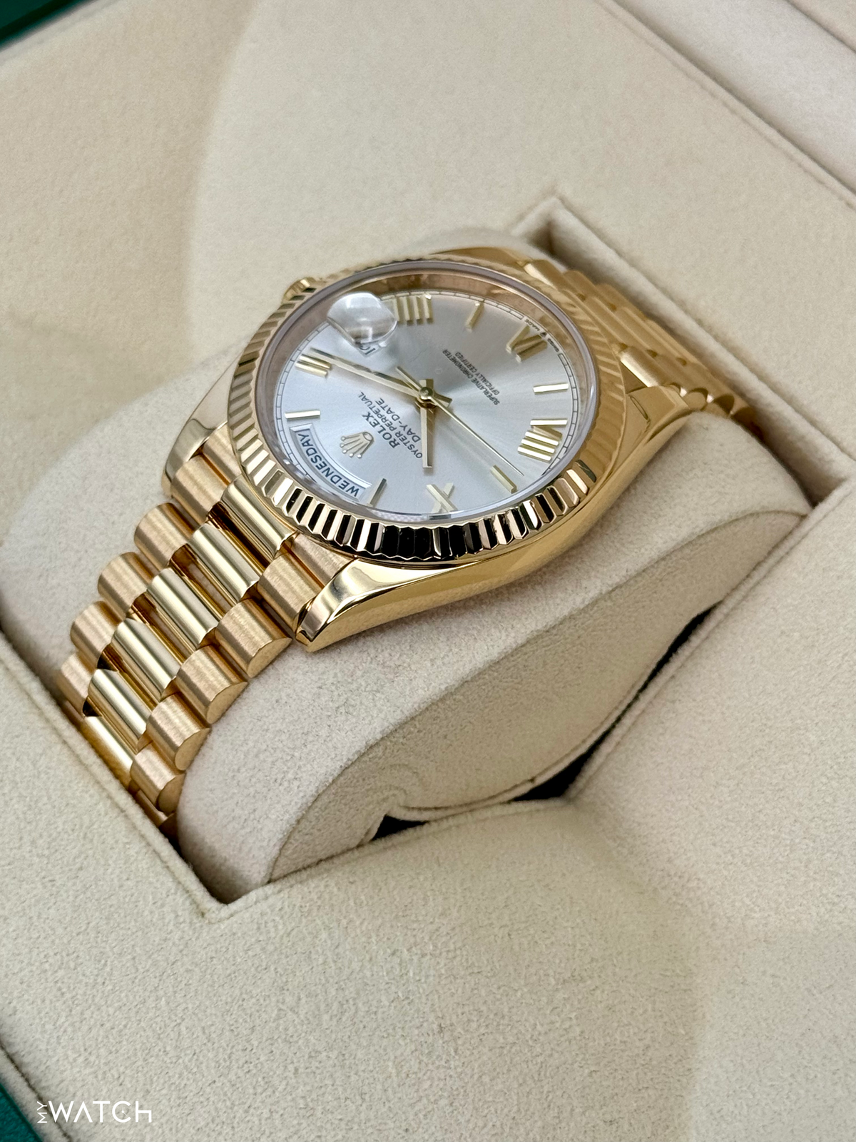 2023 Rolex Day-Date 40mm 228238 Presidential Silver Dial