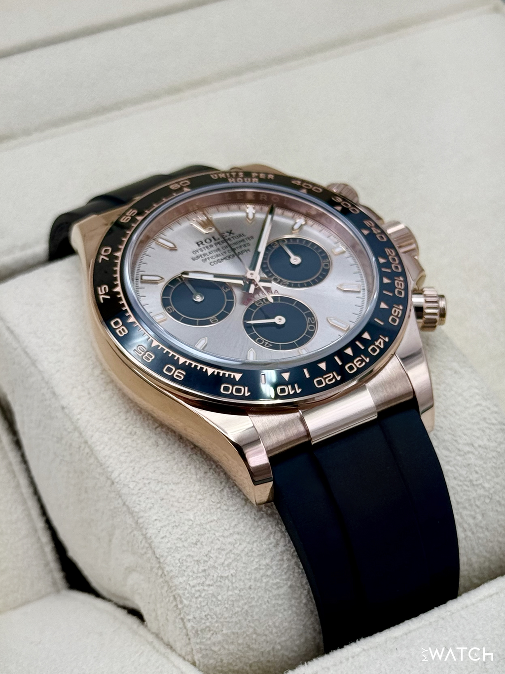 2025 Rolex Daytona 40mm 126515LN Rose Gold Oysterflex Sundust Dial