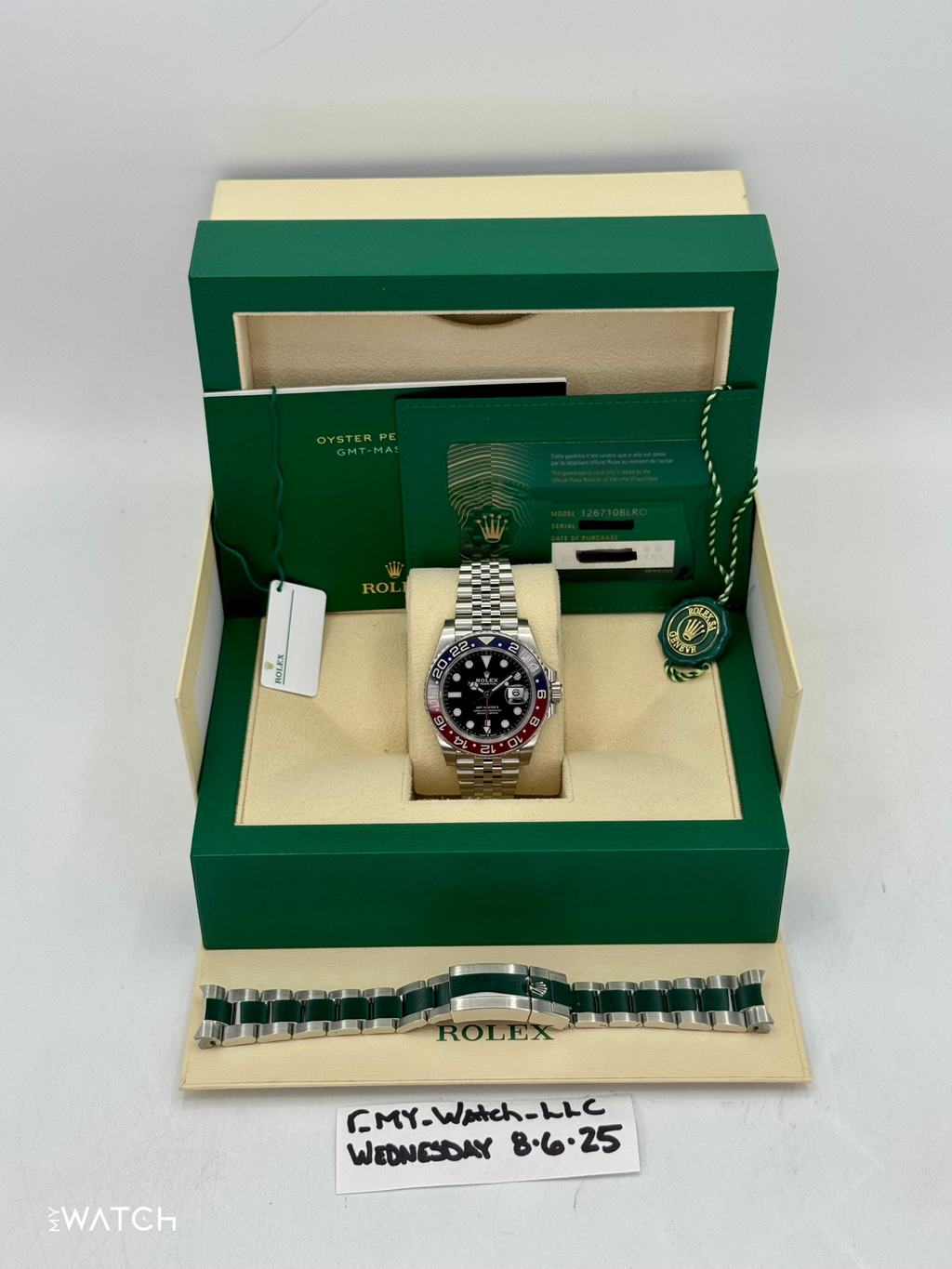 2020 Rolex GMT-Master II "Pepsi" 40mm 126710BLRO Jubilee (BOTH BRACELETS)