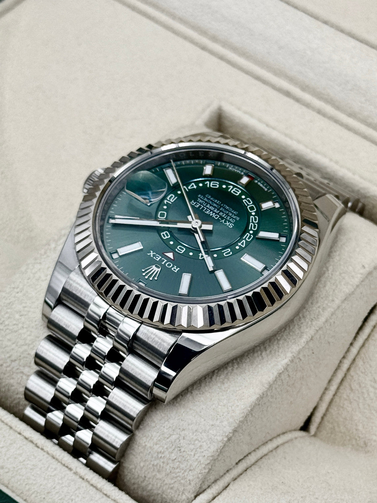 2024 Rolex Sky-Dweller 42mm 336934 Jubilee Green Dial