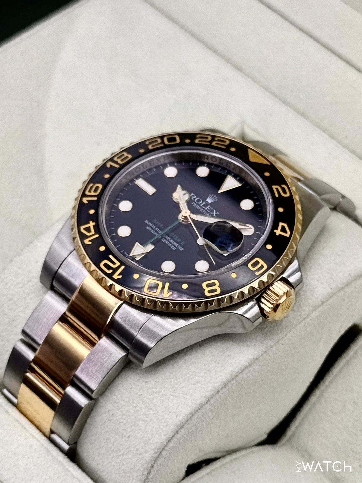 2012 Rolex GMT-Master II 40mm 116713LN Two-Tone Black Dial